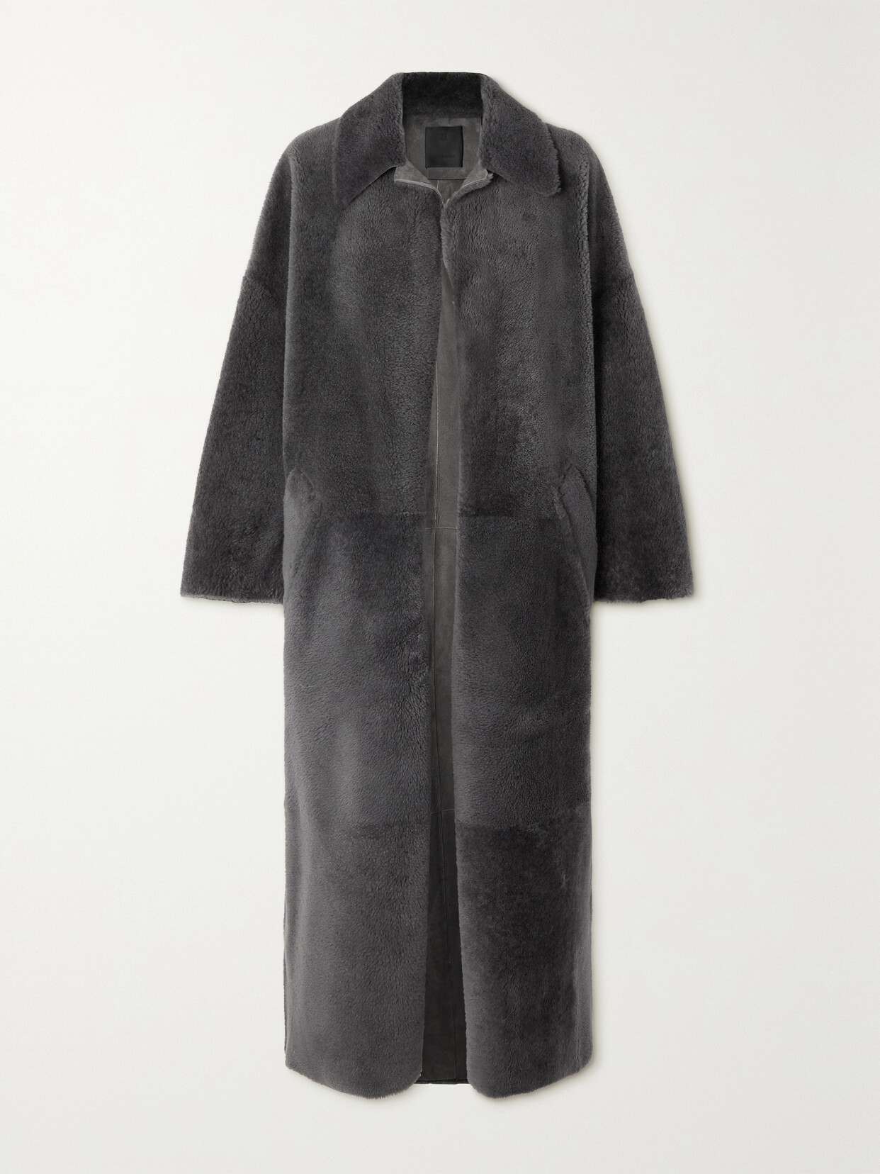 Givenchy - Oversized Shearling Coat - Gray