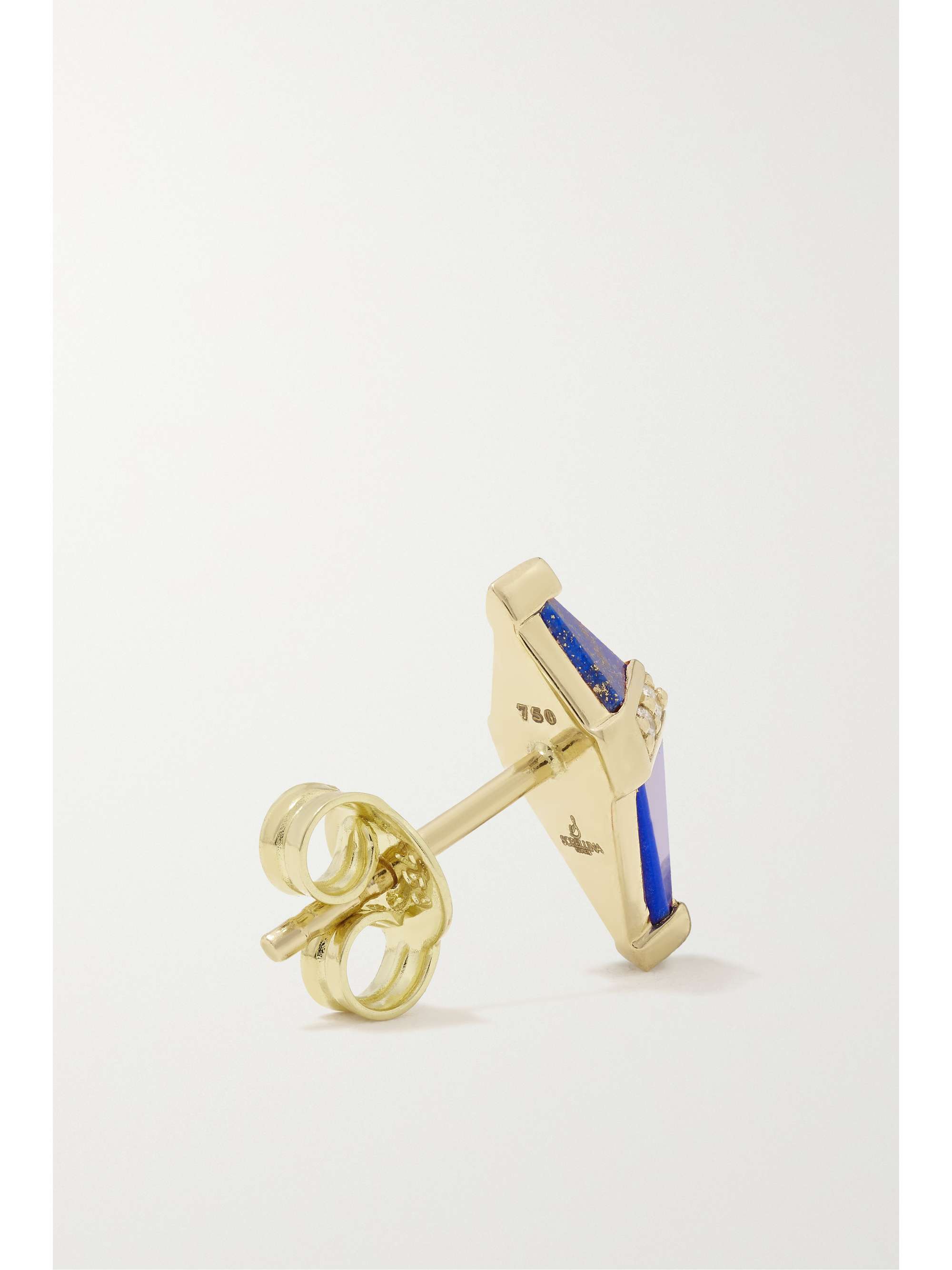 SORELLINA Pietra 18-karat gold, lapis lazuli and diamond earrings