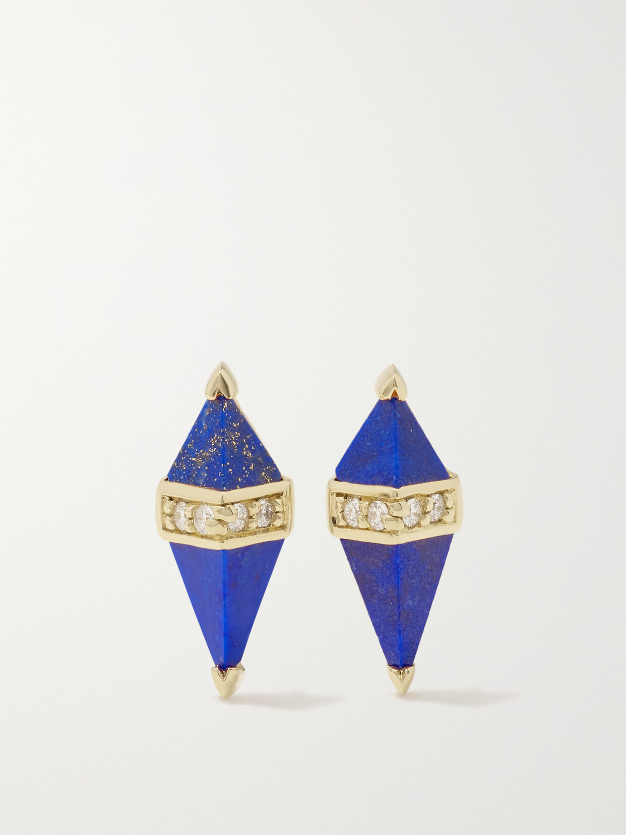 Sorellina Pietra 18-karat Gold, Lapis Lazuli And Diamond Earrings In Blue