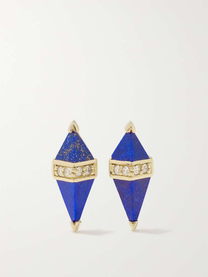 Sorellina Pietra 18-karat Gold, Lapis Lazuli And Diamond Earrings