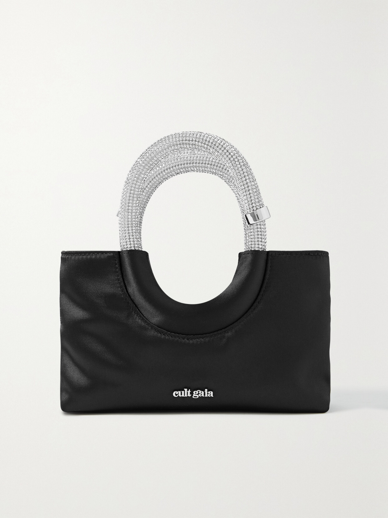 Cult Gaia - Nika Crystal-embellished Satin Tote - Black