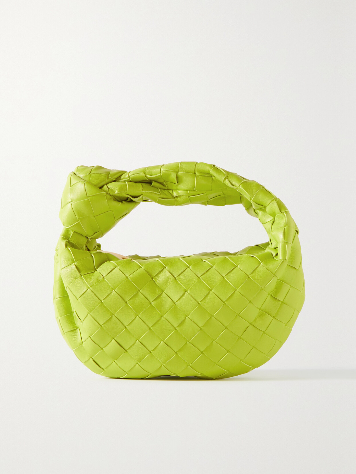 BOTTEGA VENETA JODIE MINI KNOTTED INTRECCIATO LEATHER TOTE