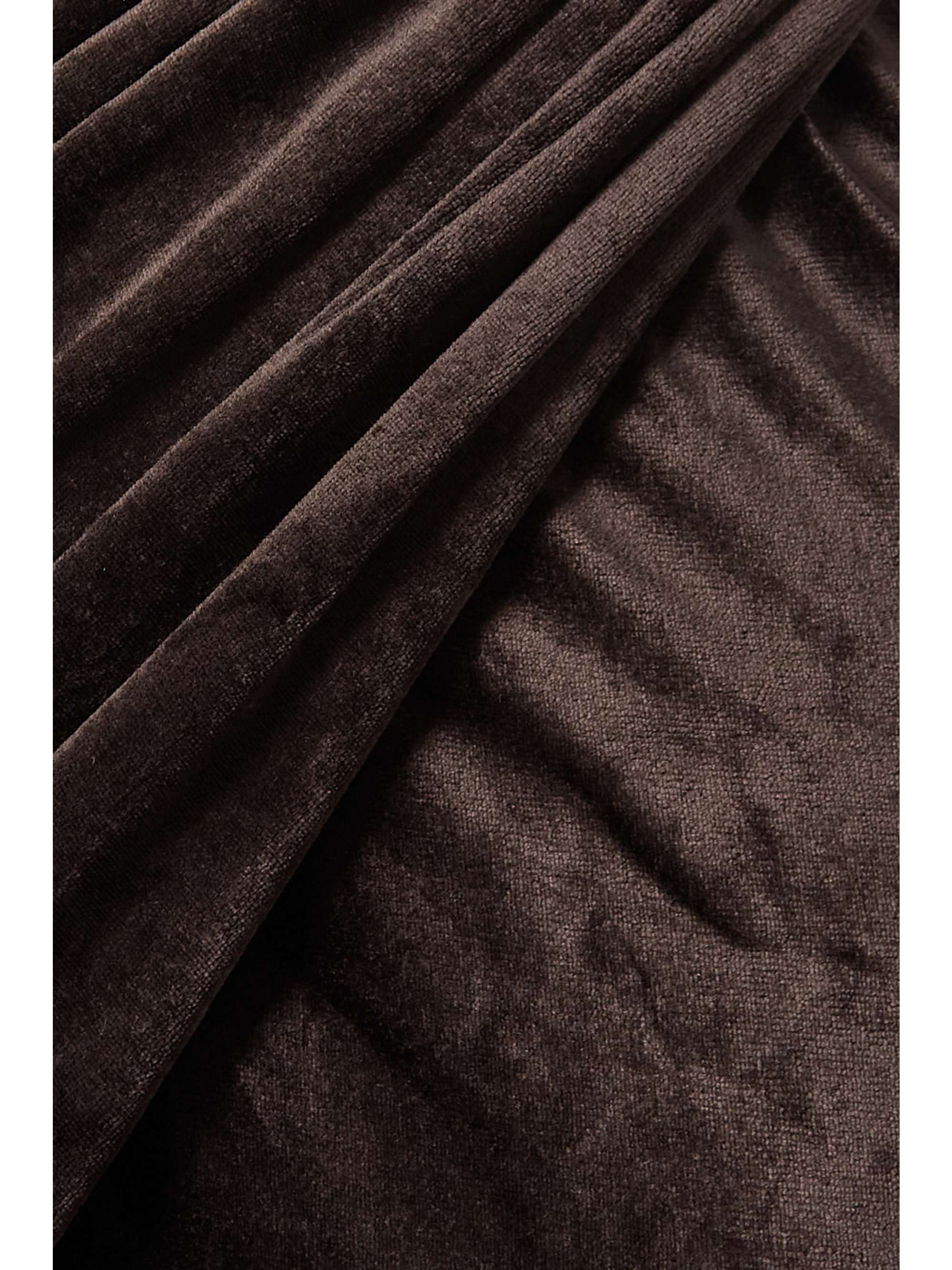 RICK OWENS Wrap-effect draped metallic stretch-jersey midi skirt