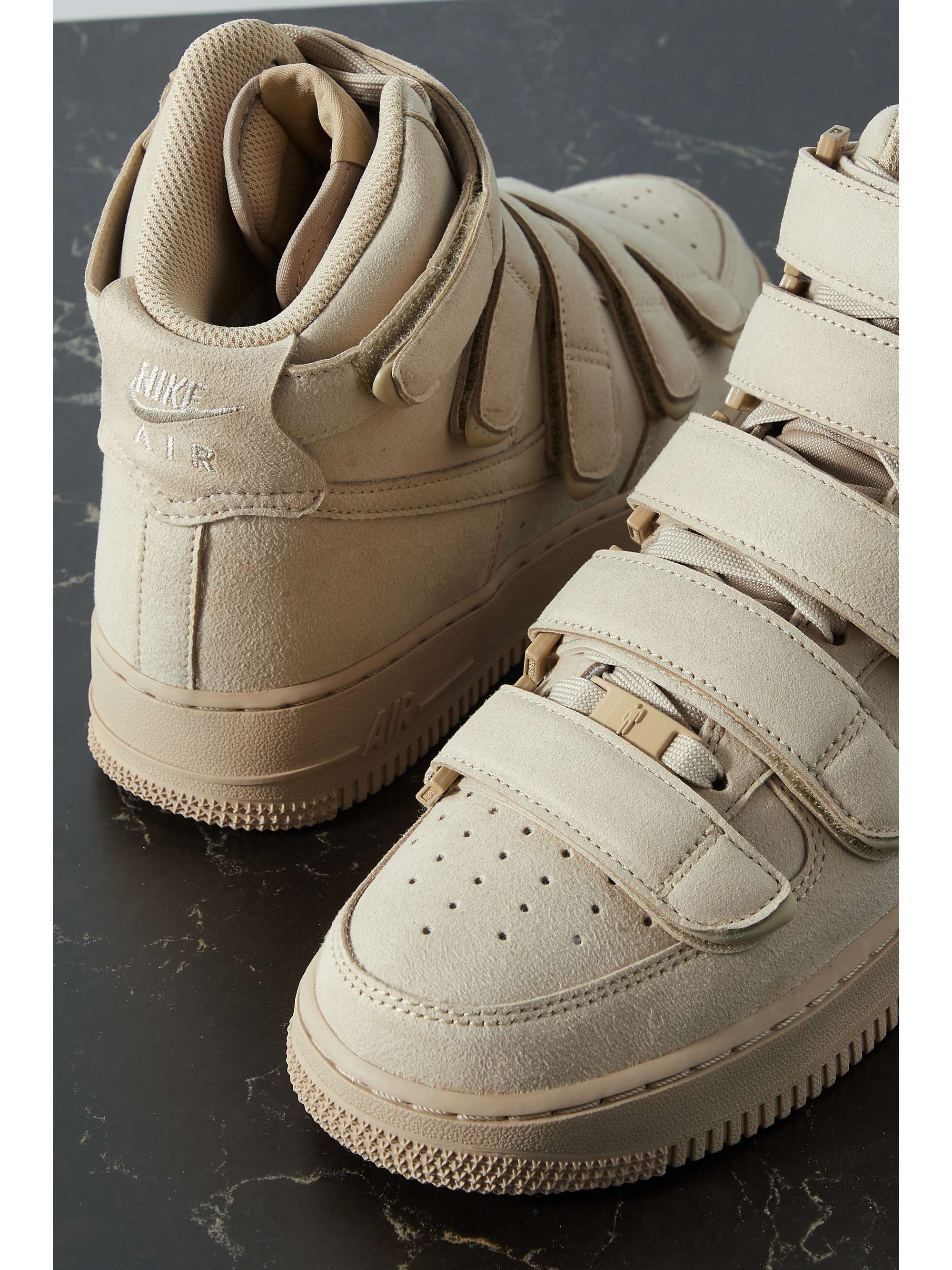 NIKE + Billie Eilish Air Force 1 felt high-top sneakers | NET-A-PORTER