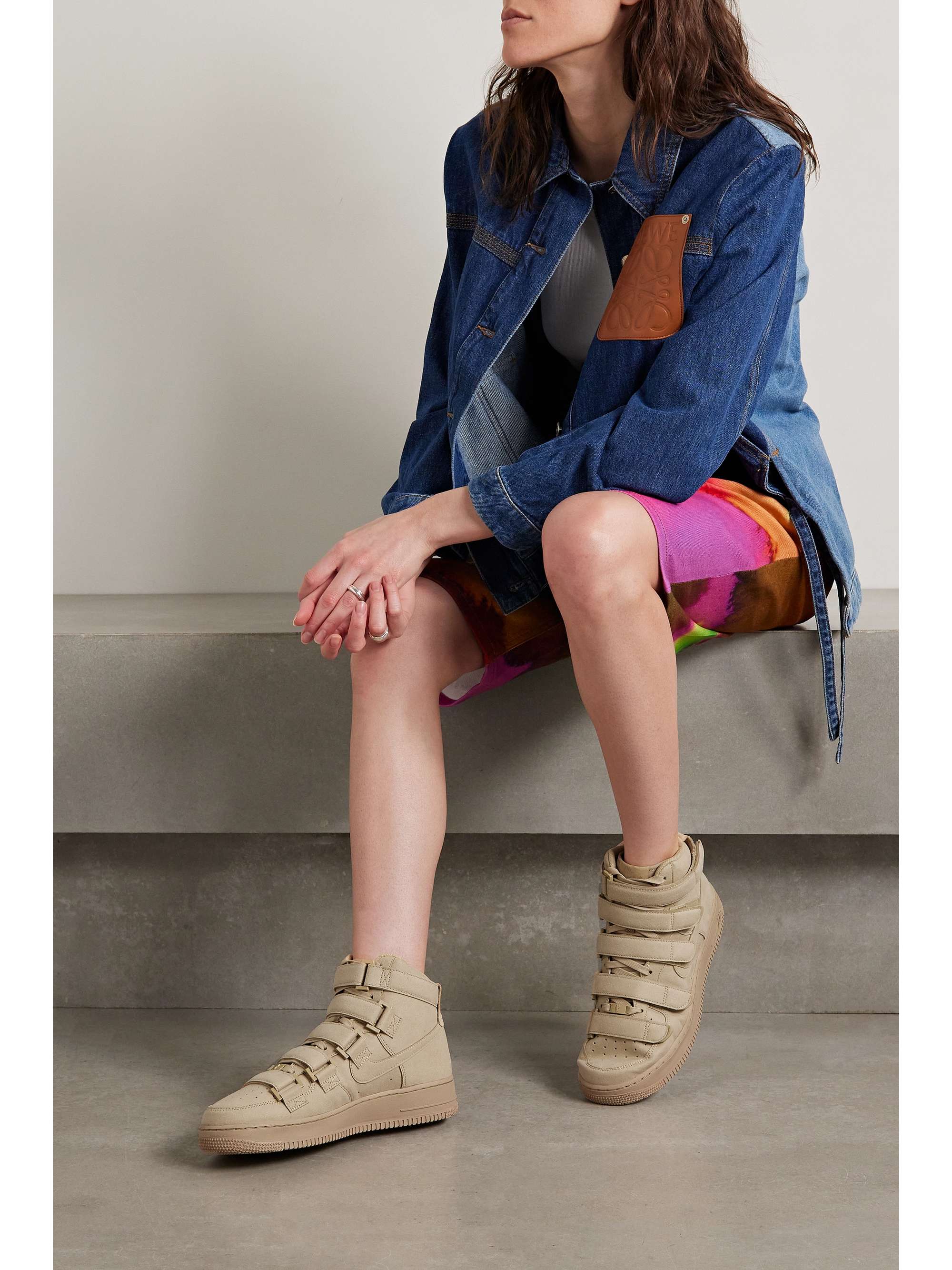 + Billie Eilish Air Force 1 felt high-top sneakers