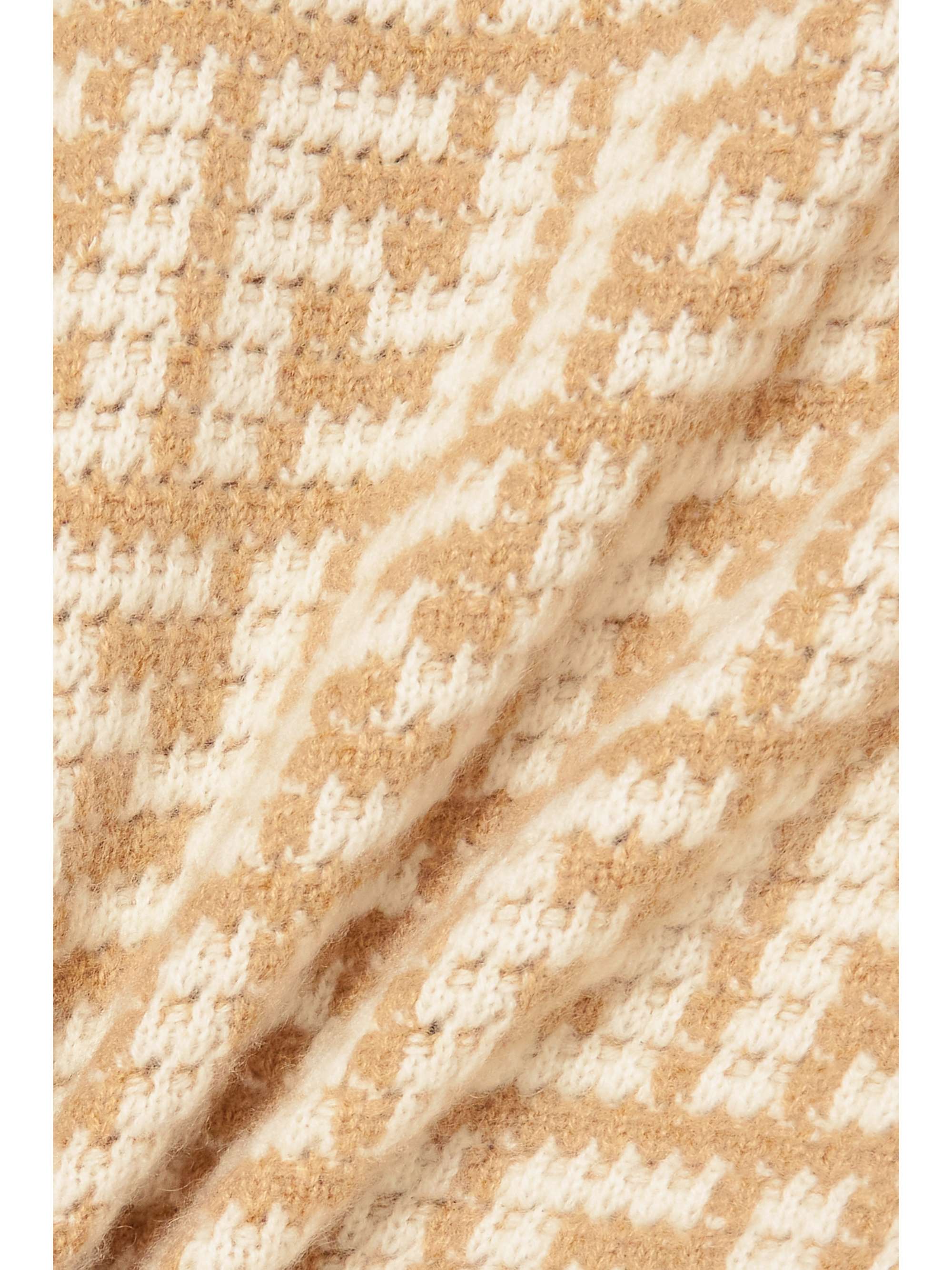 FENDI Crochet-knit cashmere-jacquard cardigan