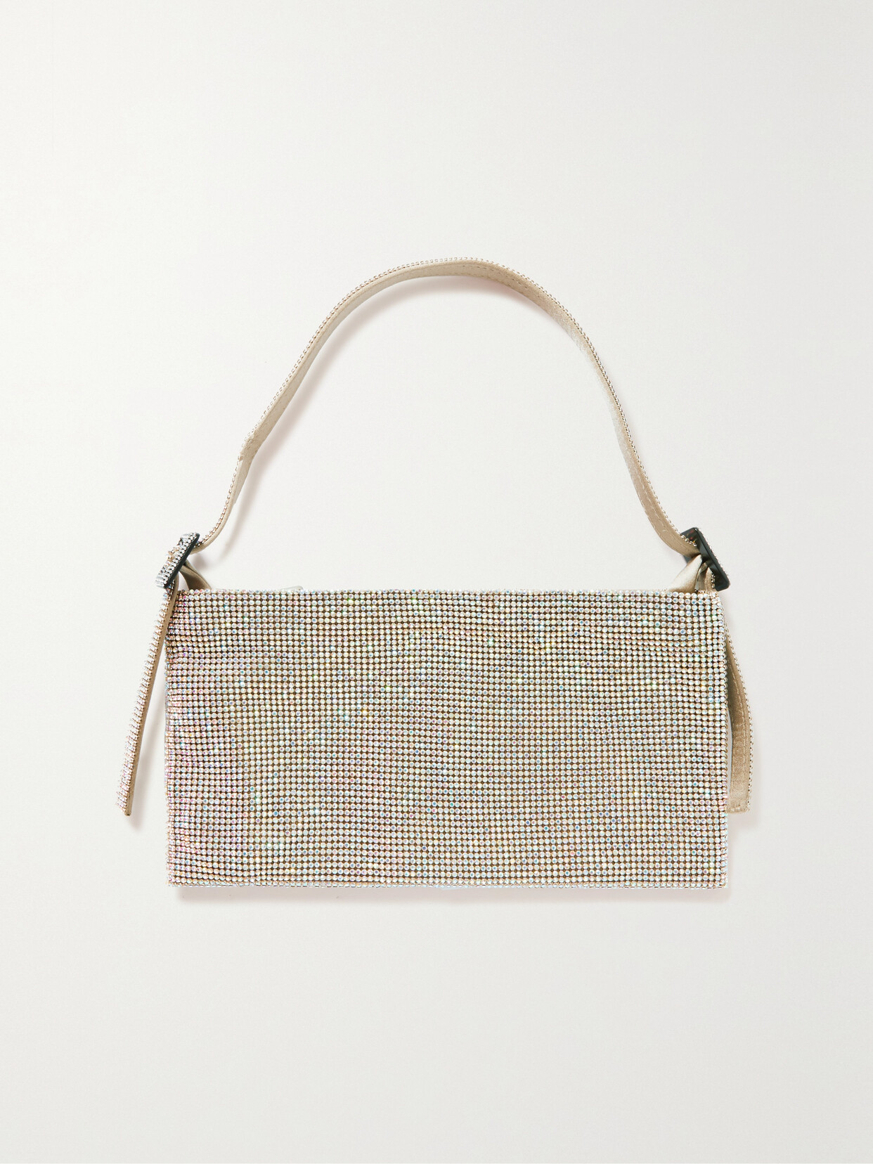 Benedetta Bruzziches - Your Best Friend La Grande Crystal-embellished Satin Shoulder Bag - Silver