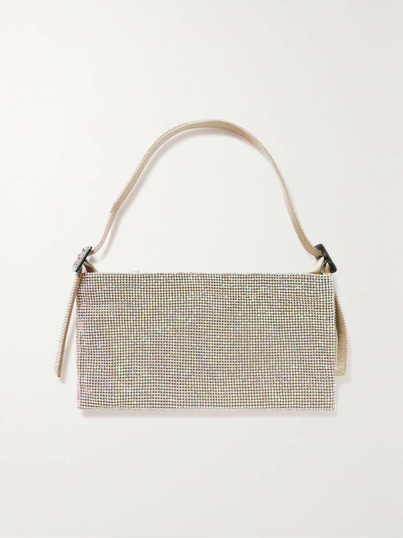 Benedetta Bruzziches Your Best Friend La Grande Crystal-embellished Satin Shoulder Bag