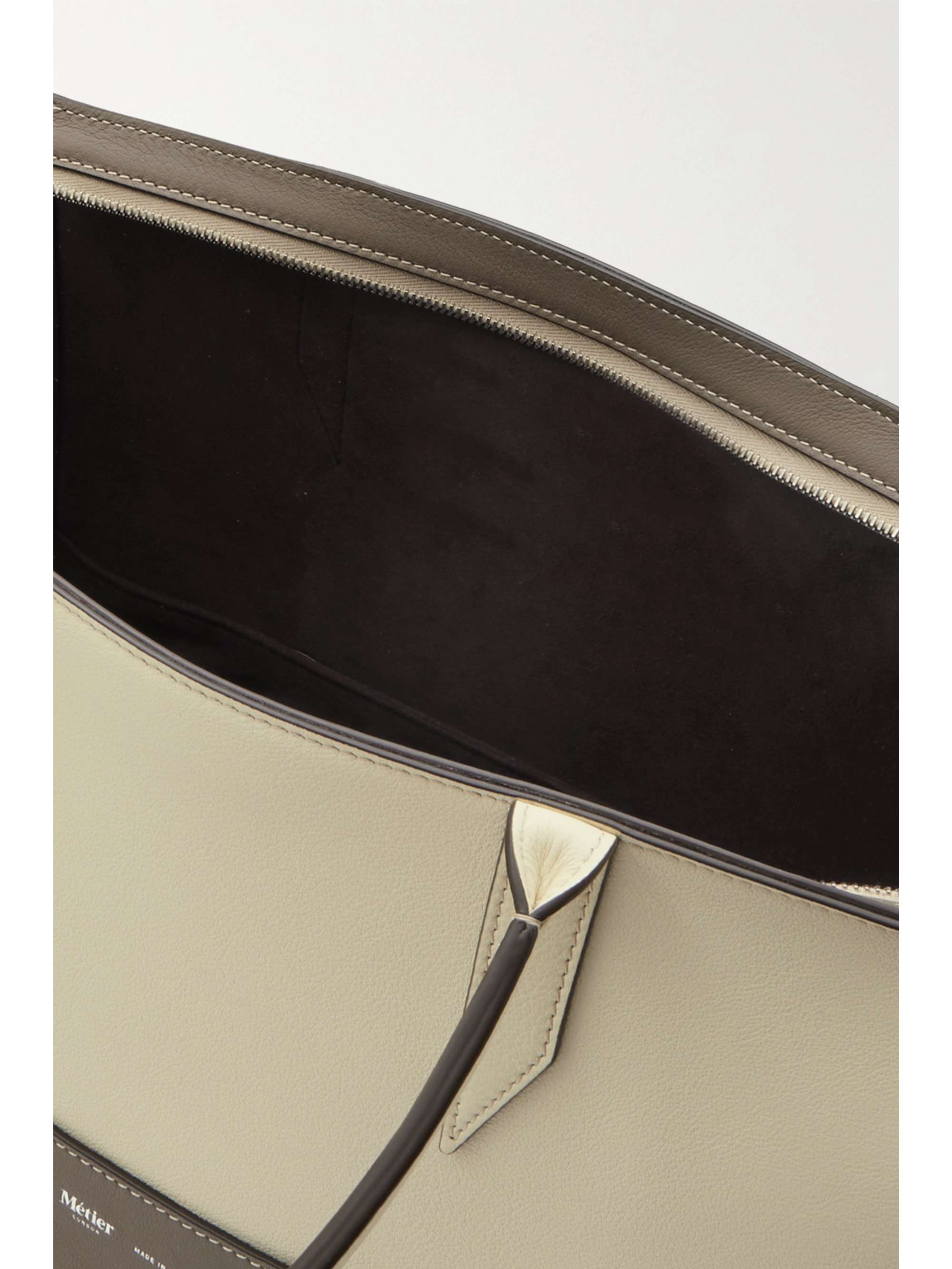 MÉTIER Incognito small two-tone leather tote