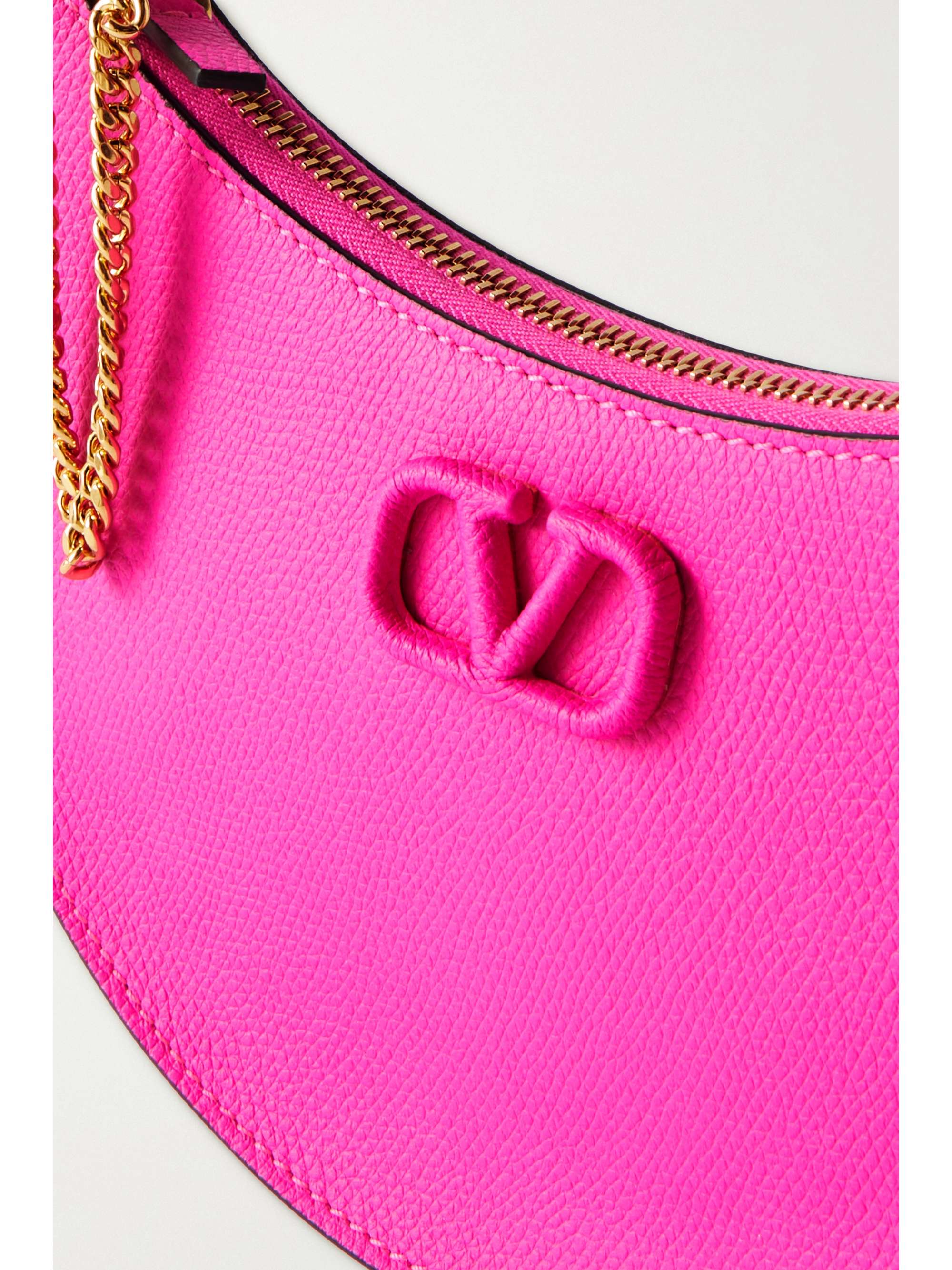VALENTINO GARAVANI VLOGO mini textured-leather shoulder bag