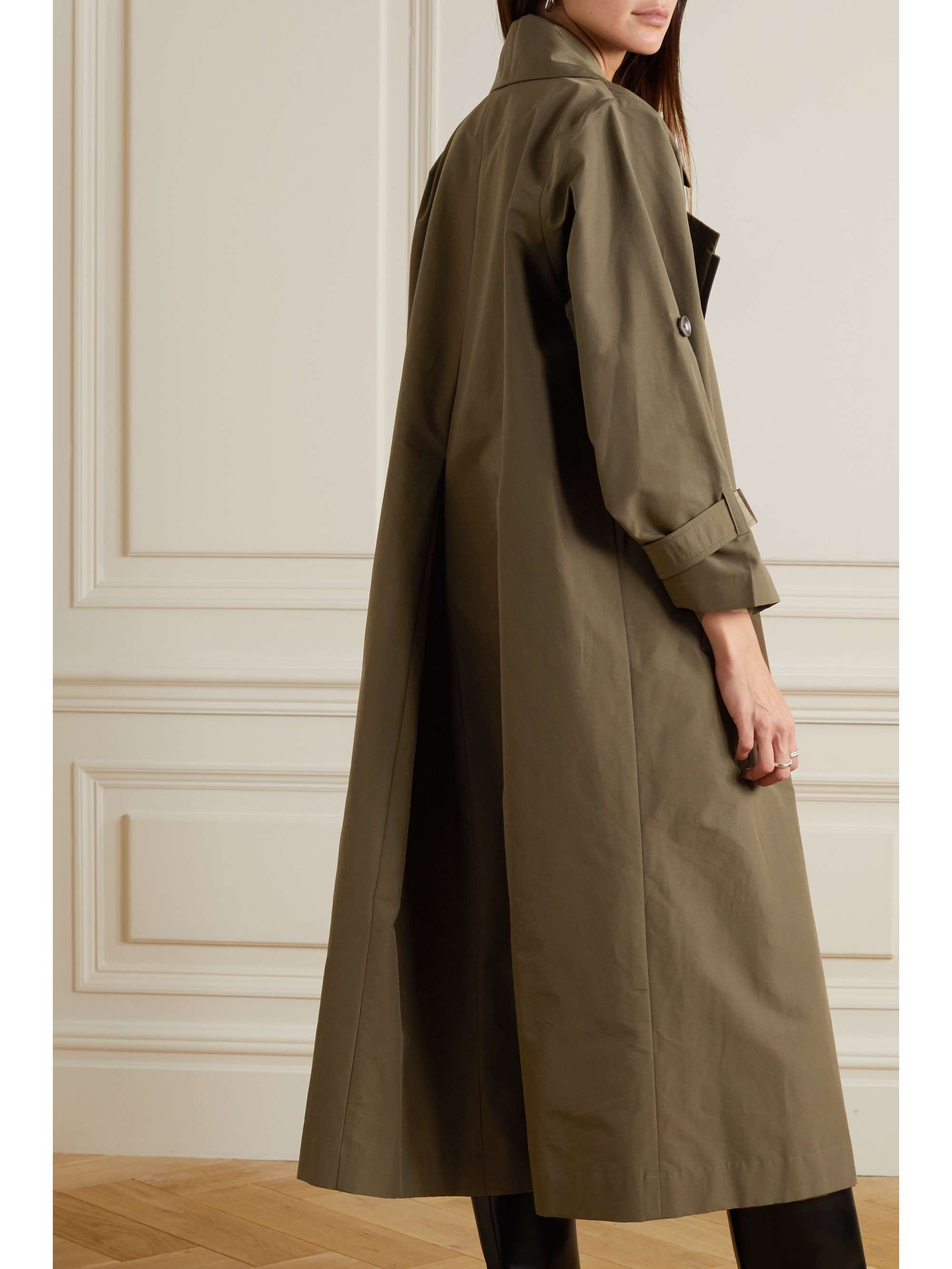 BOUGUESSA Song oversized cotton-blend gabardine trench coat