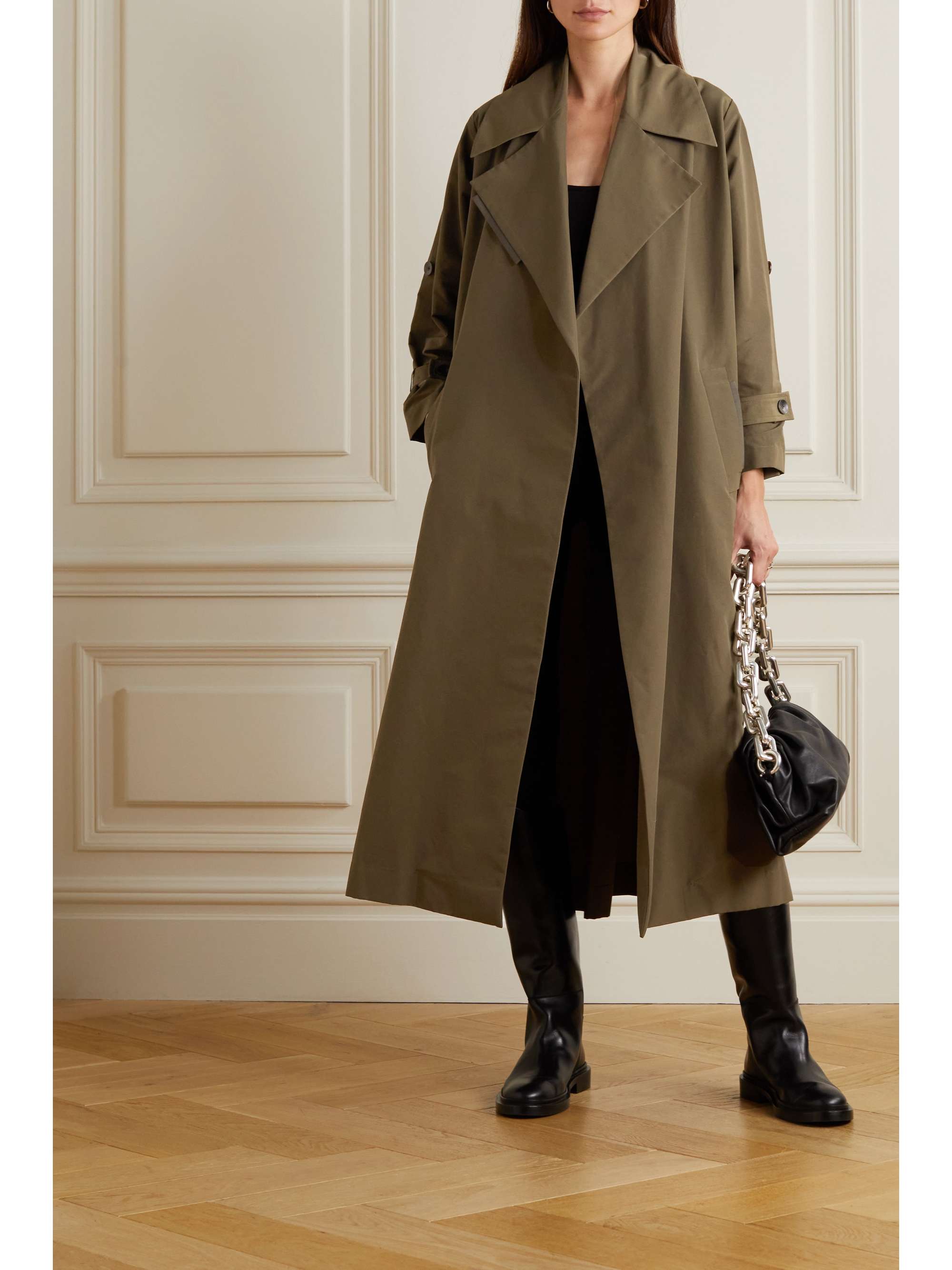 BOUGUESSA Song oversized cotton-blend gabardine trench coat