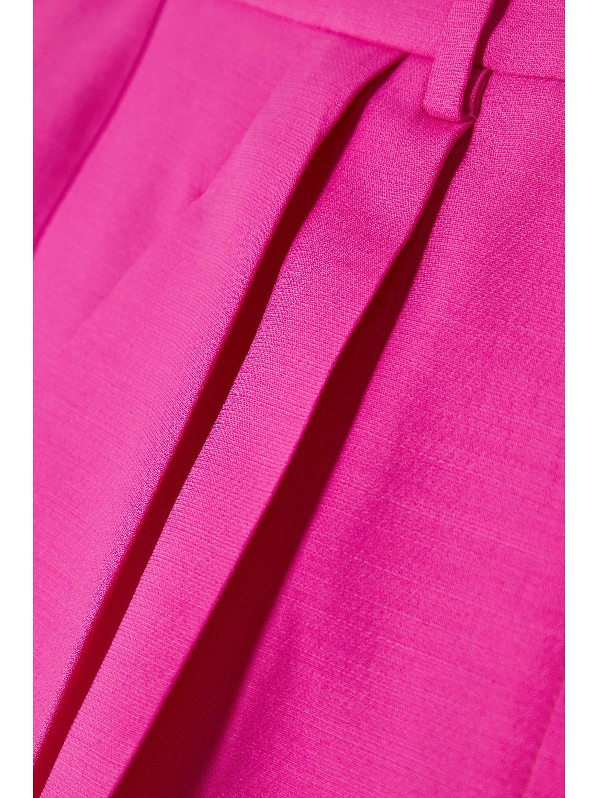 VALENTINO GARAVANI Pleated wool and silk-blend crepe wide-leg pants