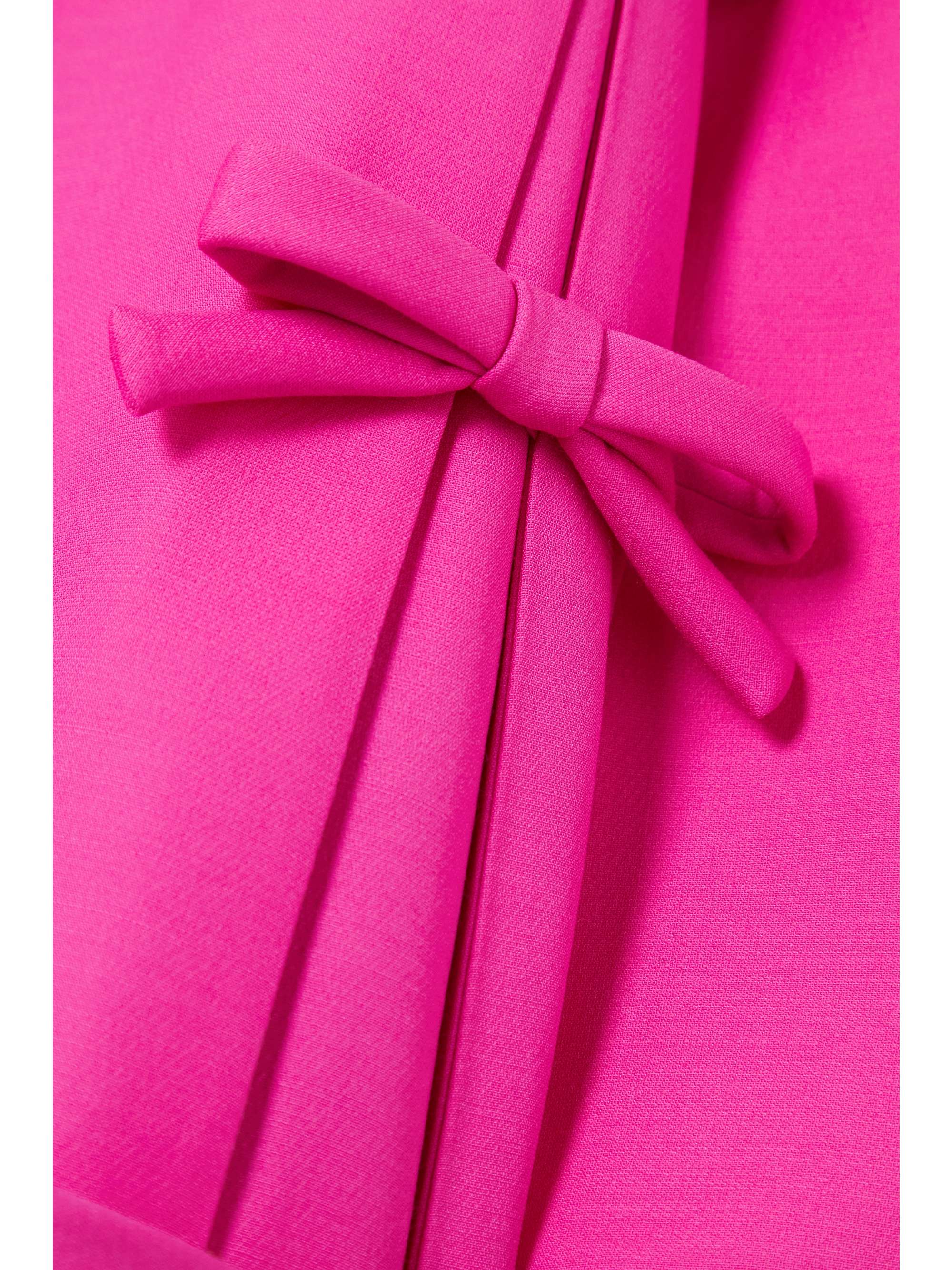 VALENTINO GARAVANI Bow-detailed wool and silk-blend crepe gown