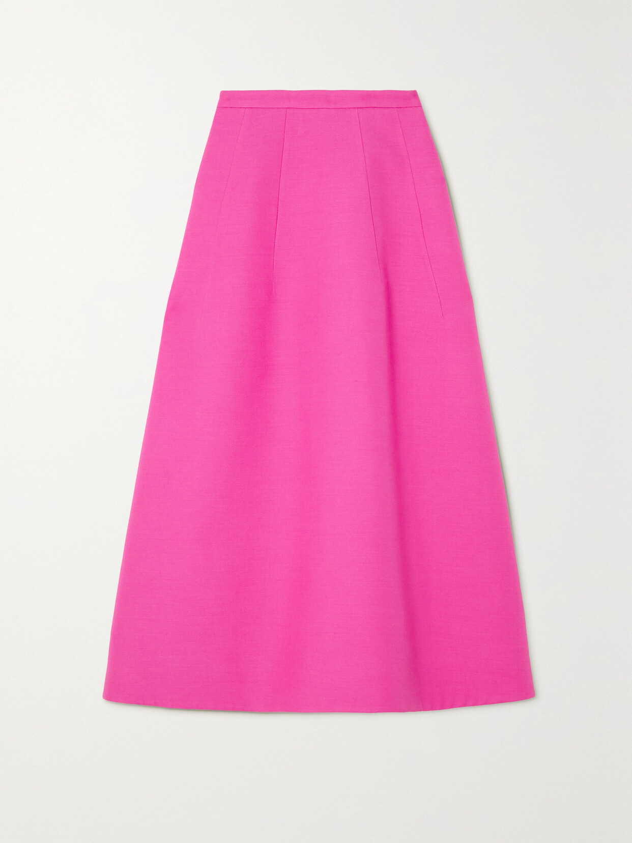 VALENTINO WOOL AND SILK-BLEND CREPE SKIRT