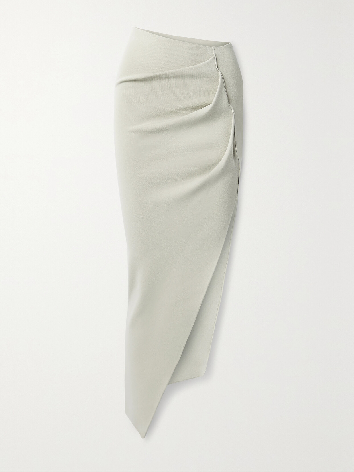 Rick Owens - Rent Ruched Ponte Maxi Skirt - Ecru