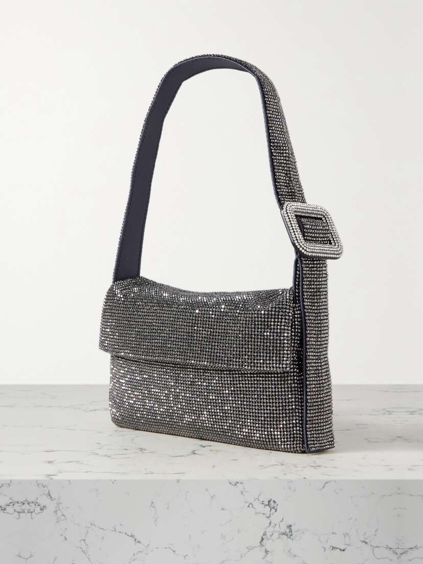 Benedetta Bruzziches Vitty La Mignon Crystal-embellished Satin Shoulder Bag