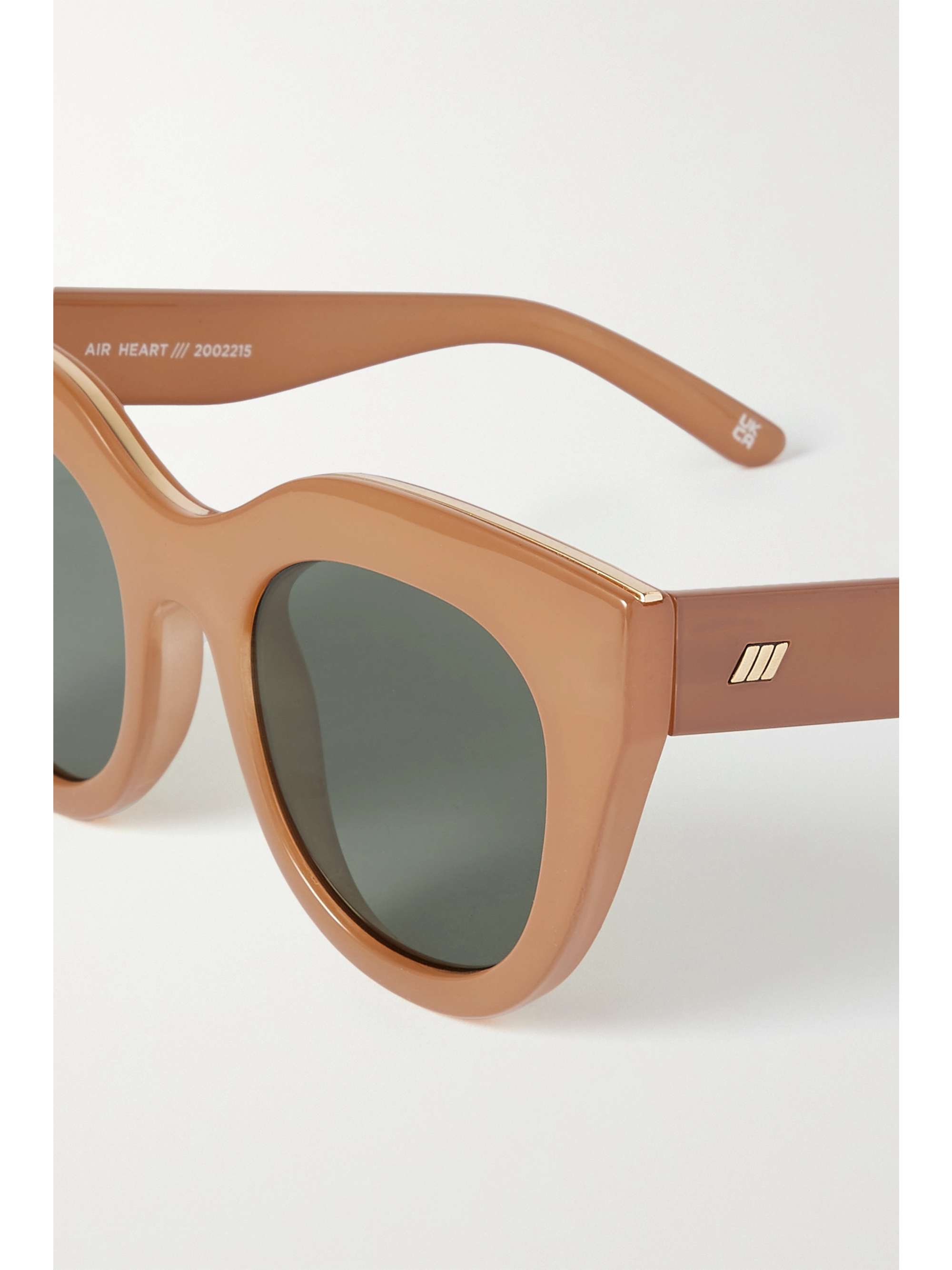 LE SPECS Air Heart cat-eye acetate and gold-tone sunglasses