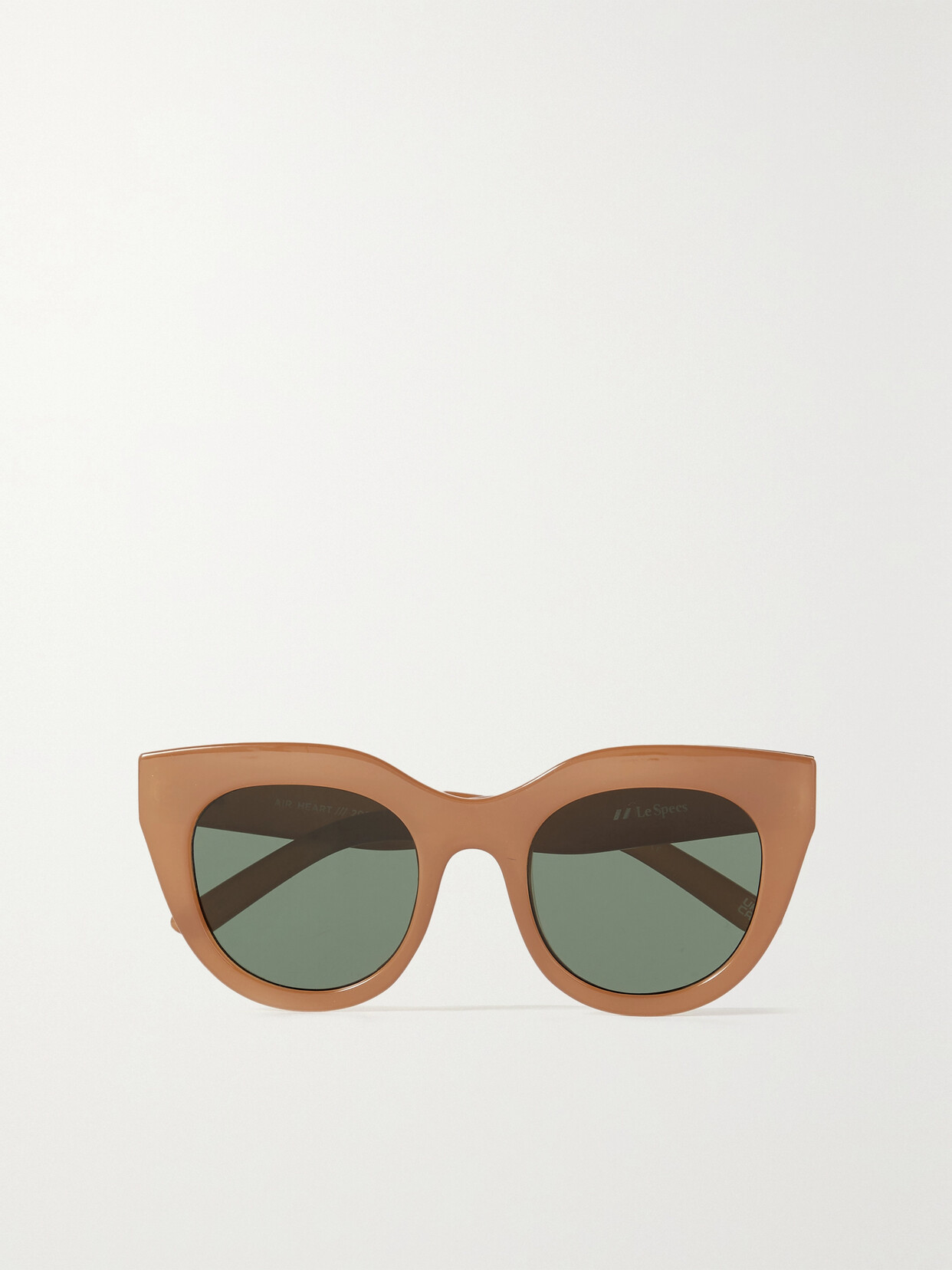 LE SPECS AIR HEART CAT-EYE ACETATE AND GOLD-TONE SUNGLASSES