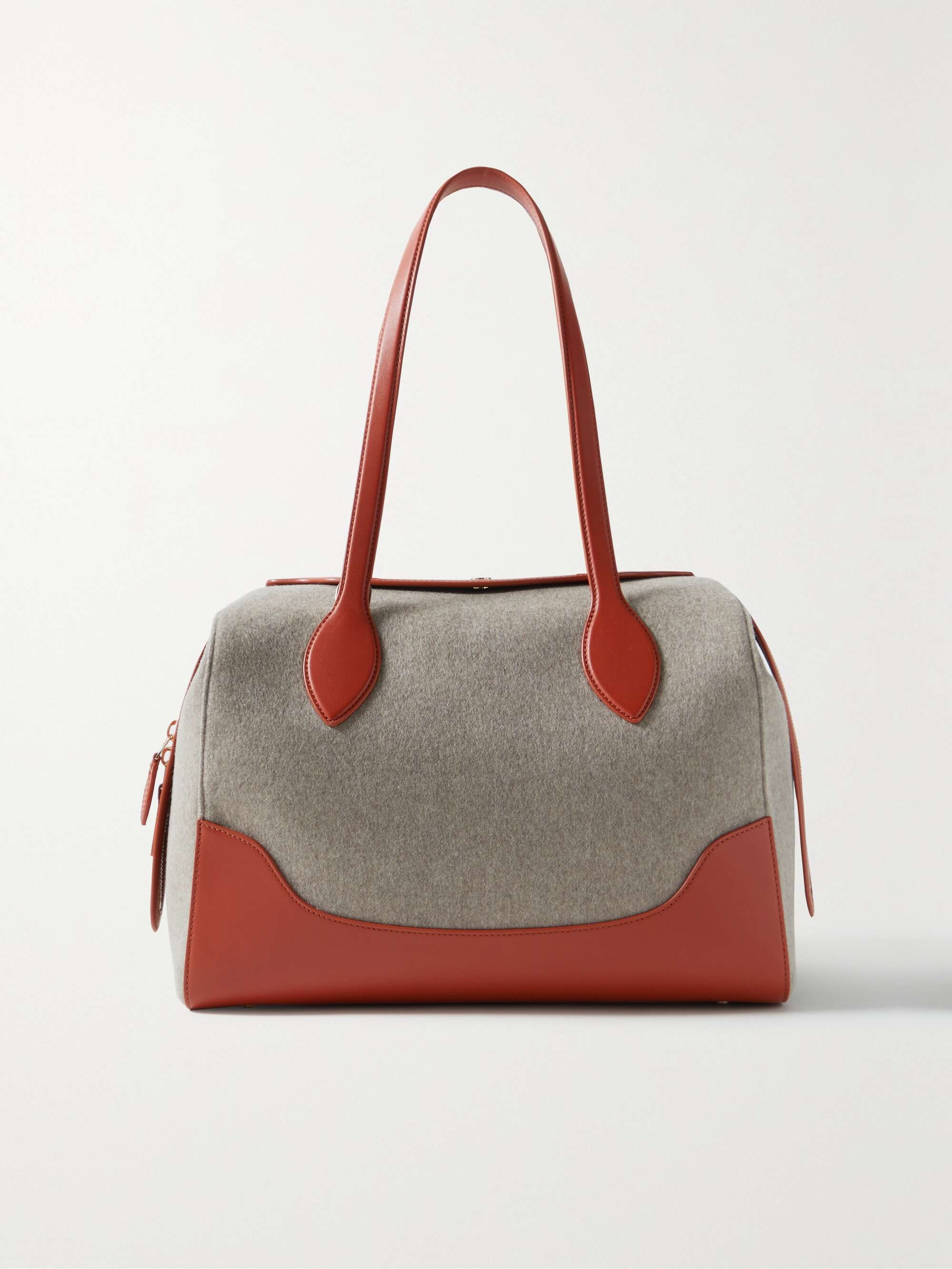 LORO PIANA Happy Day large leather-trimmed felt tote