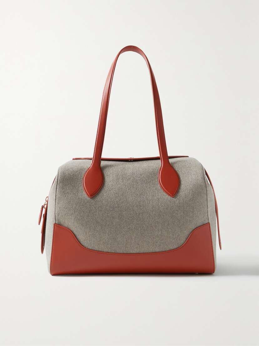 Loro Piana Happy Day Large Leather-trimmed Felt Tote