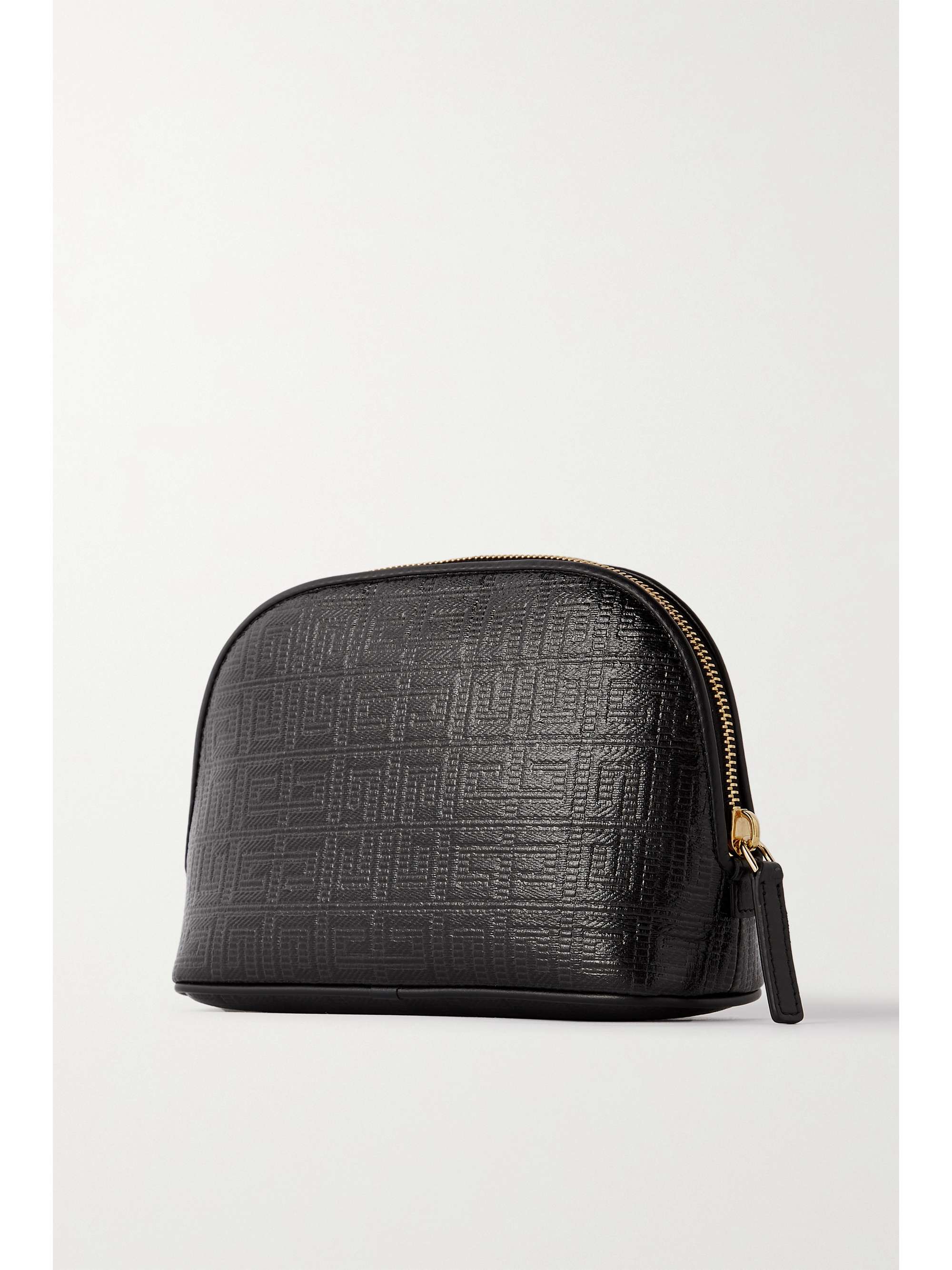 GIVENCHY G-Essentials leather-trimmed embossed coated-canvas pouch