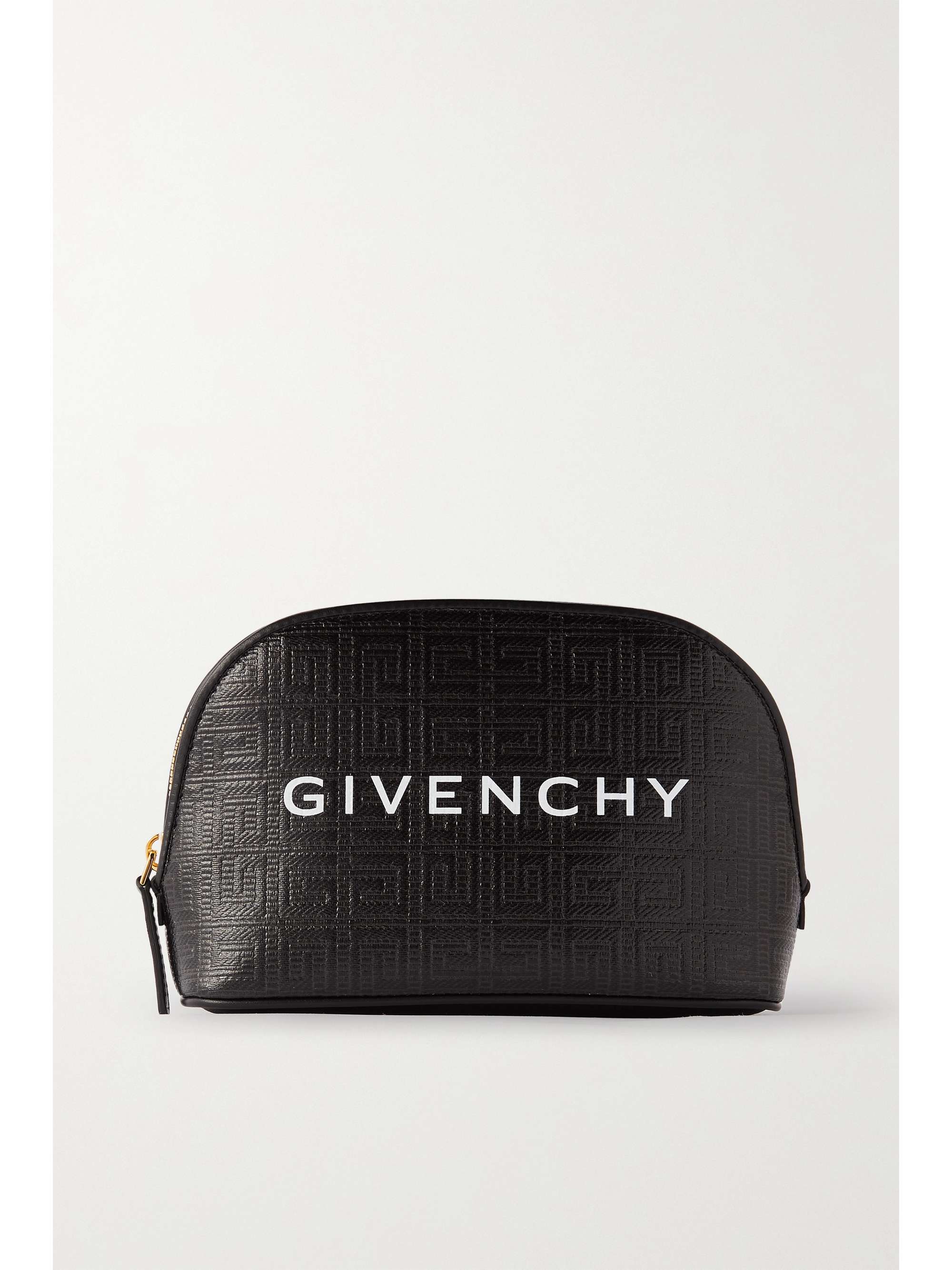 net-a-porter.com | G-Essentials leather-trimmed embossed coated-canvas pouch