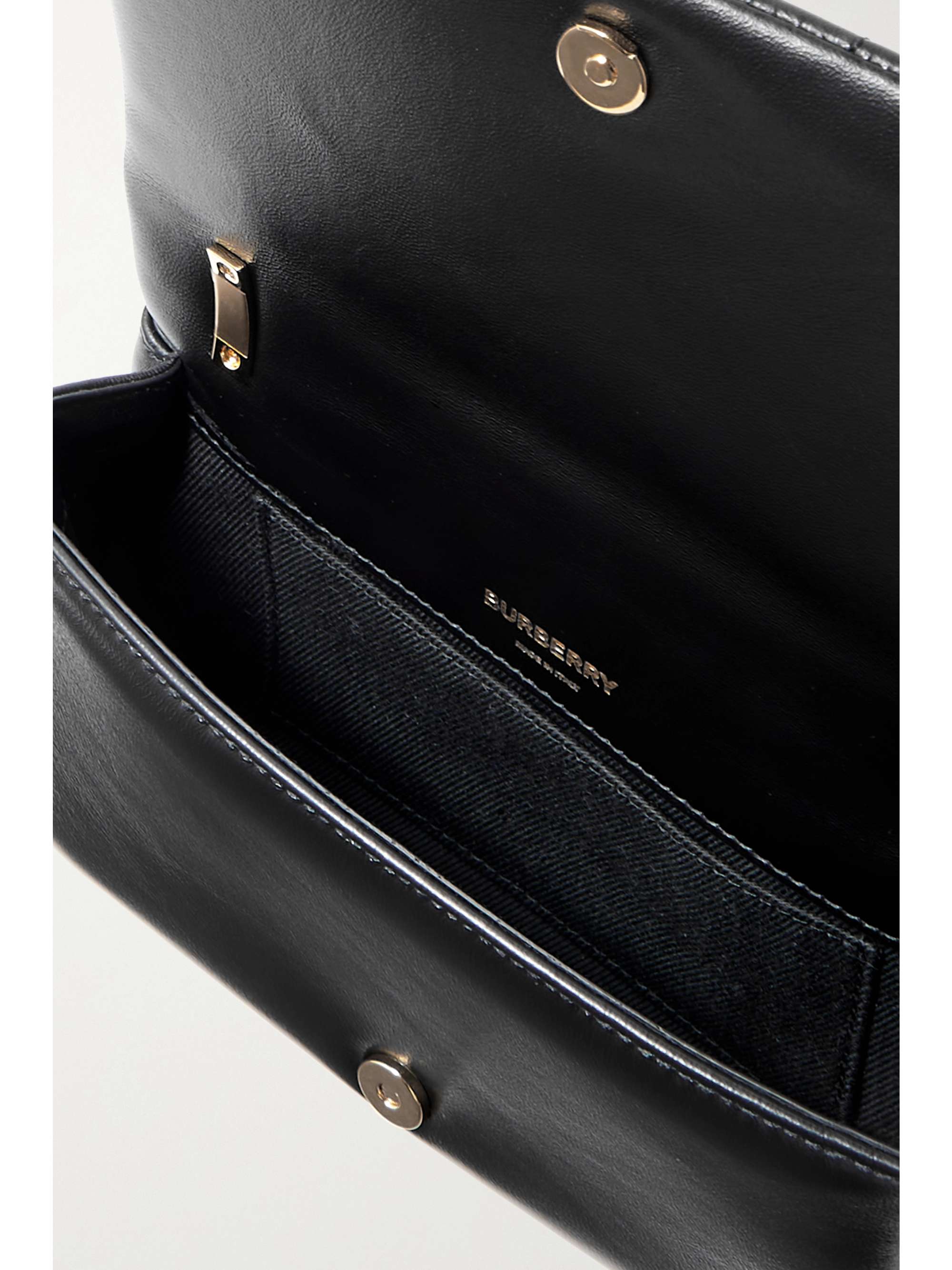 BURBERRY Mini quilted leather shoulder bag NETAPORTER