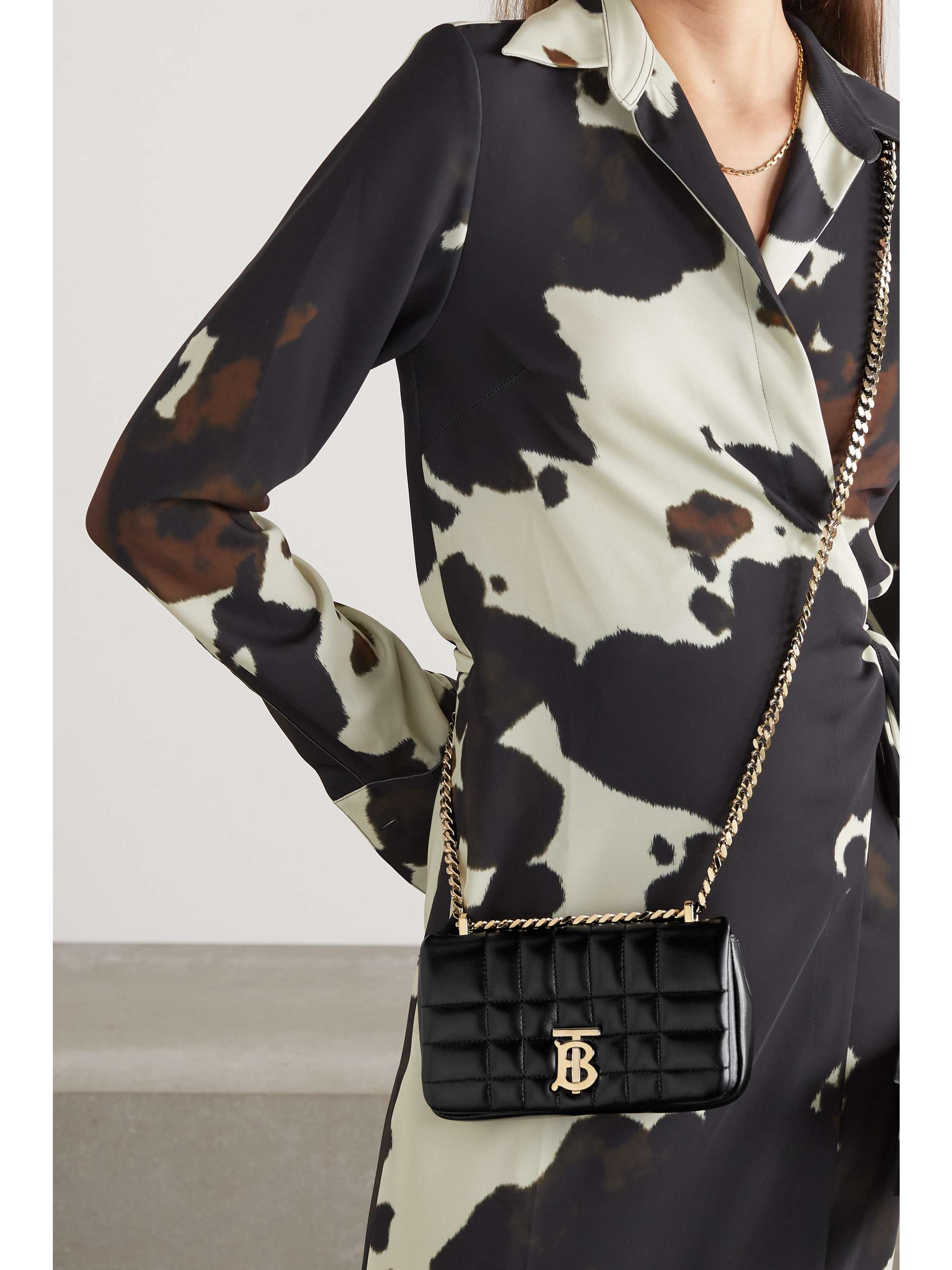 BURBERRY Mini quilted leather shoulder bag NETAPORTER