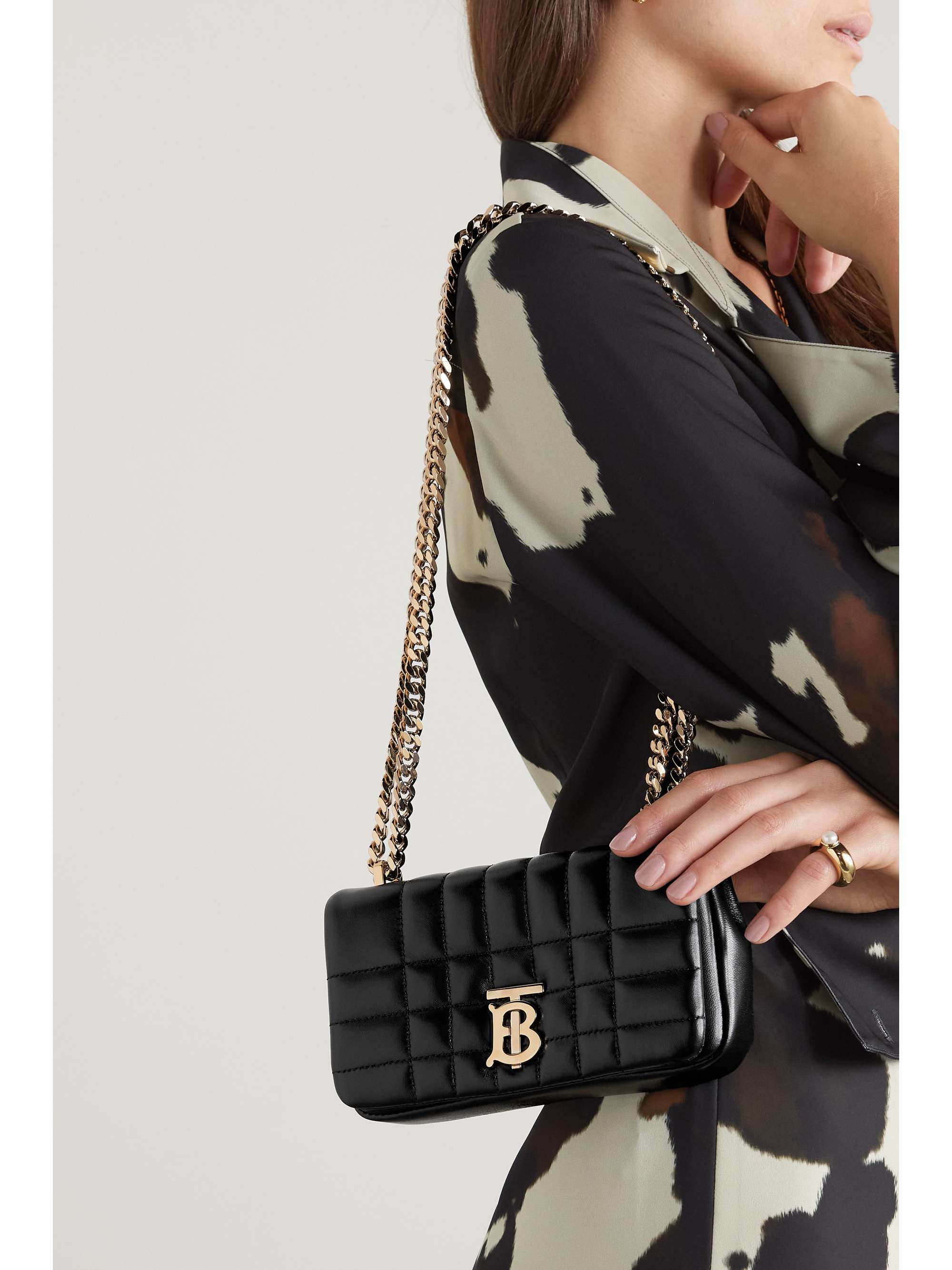 Burberry black mini bag best sale