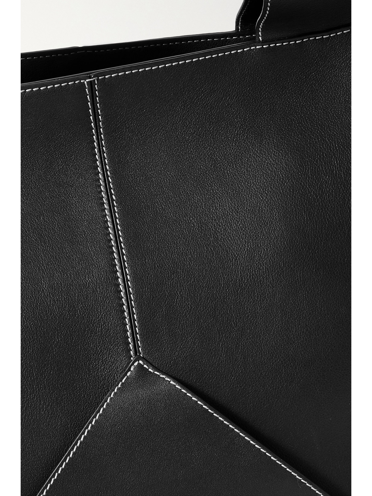 Metier Market Large Paneled Leather Tote In Black