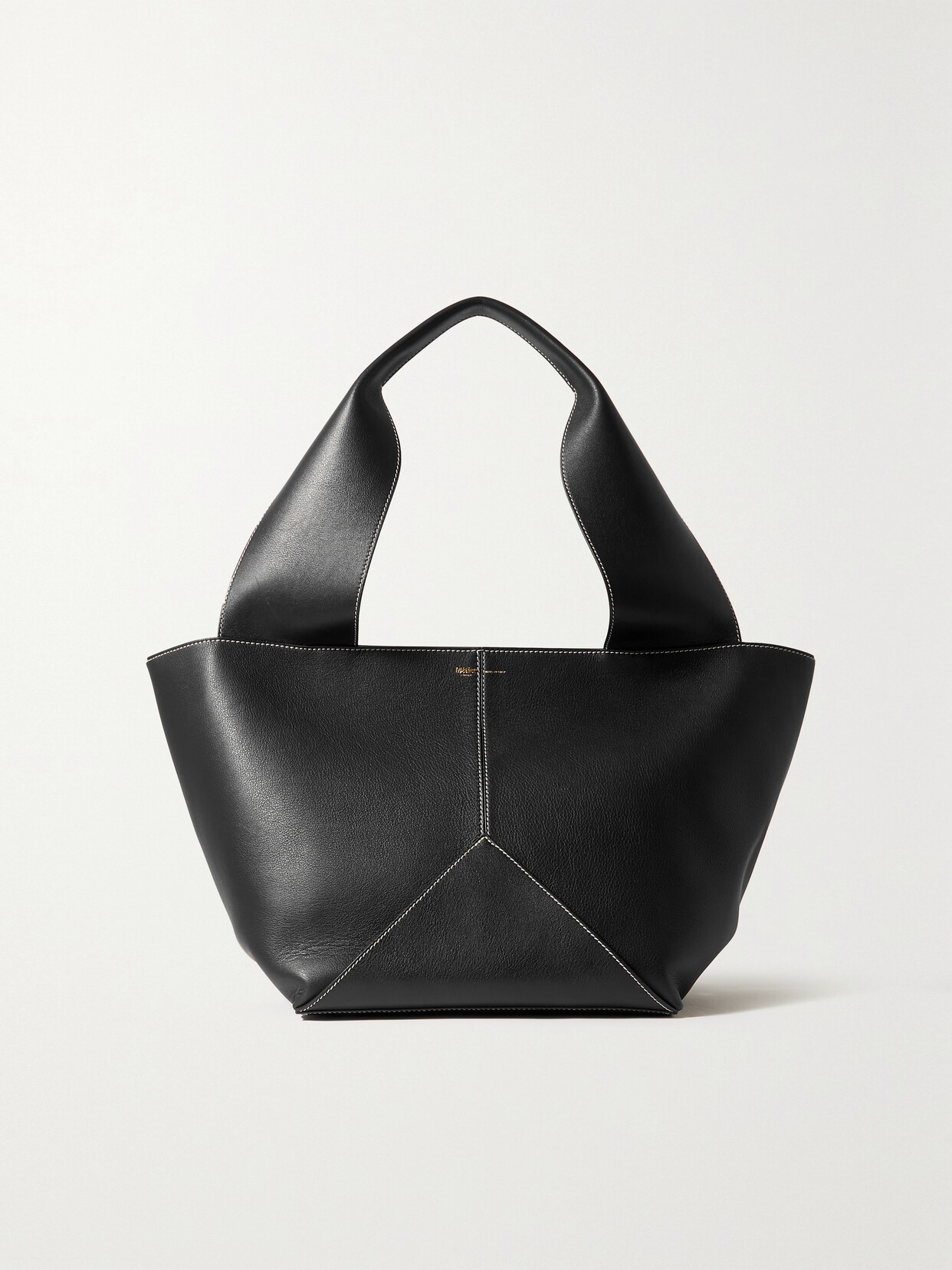 Metier Market Large Paneled Leather Tote In Black