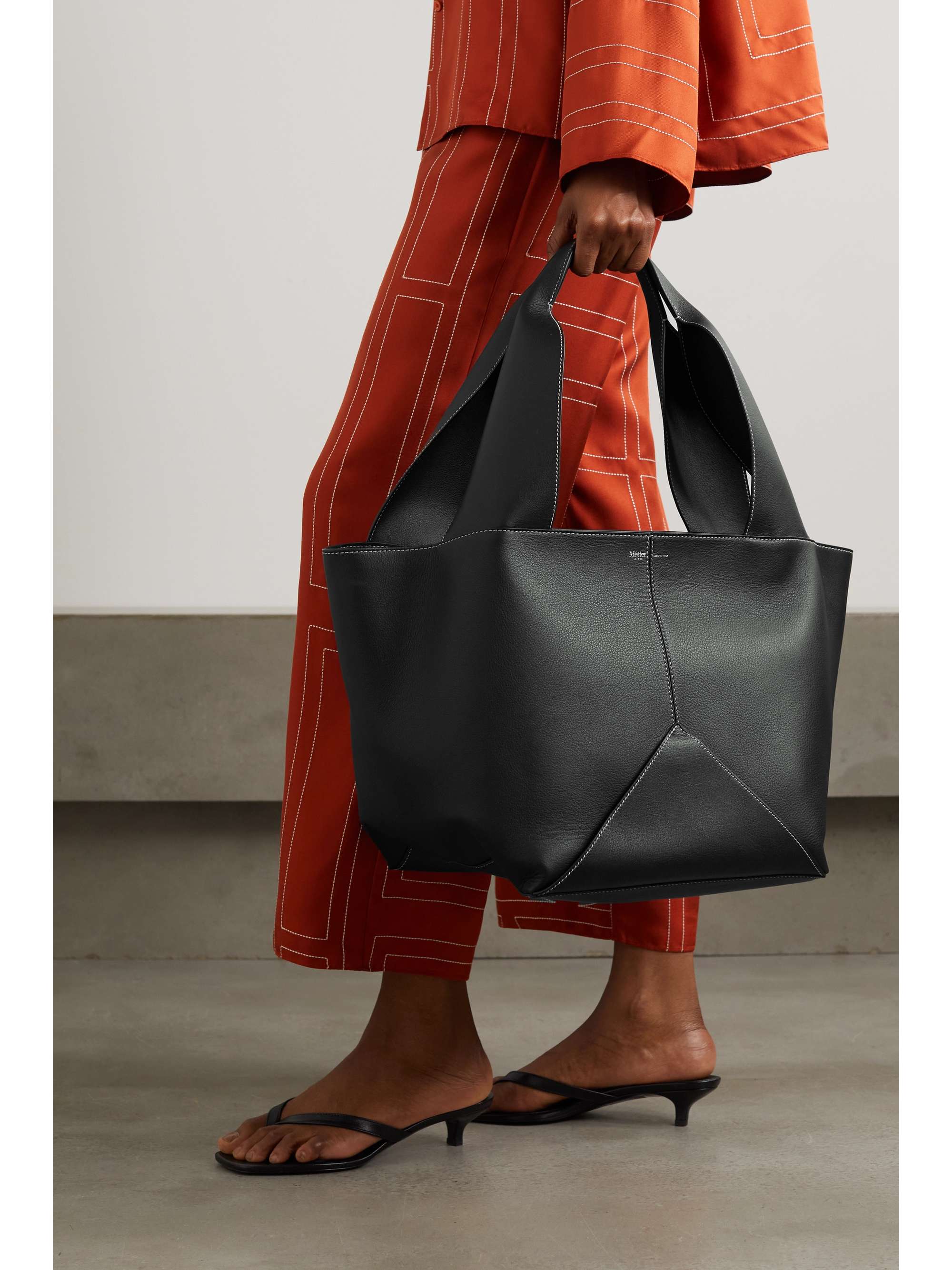 MÉTIER Market large paneled leather tote