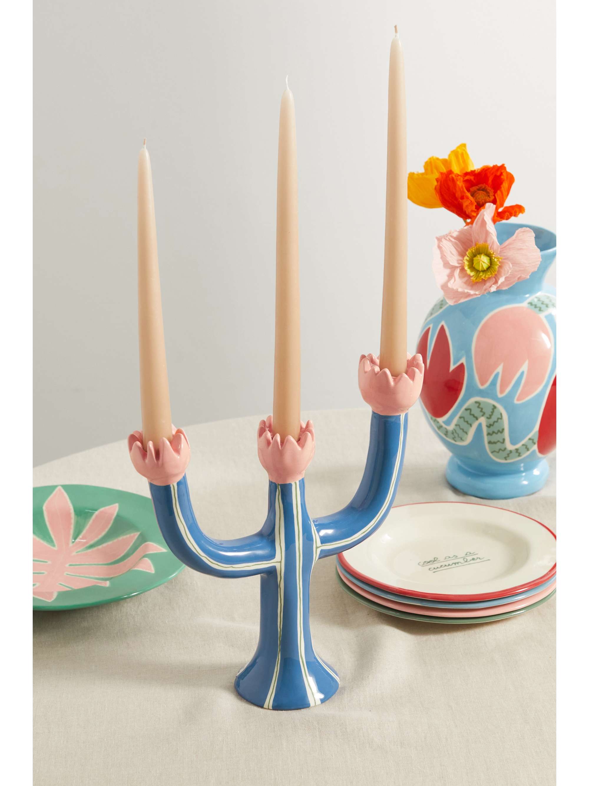 LAETITIA ROUGET Tulip ceramic candle holder NETAPORTER