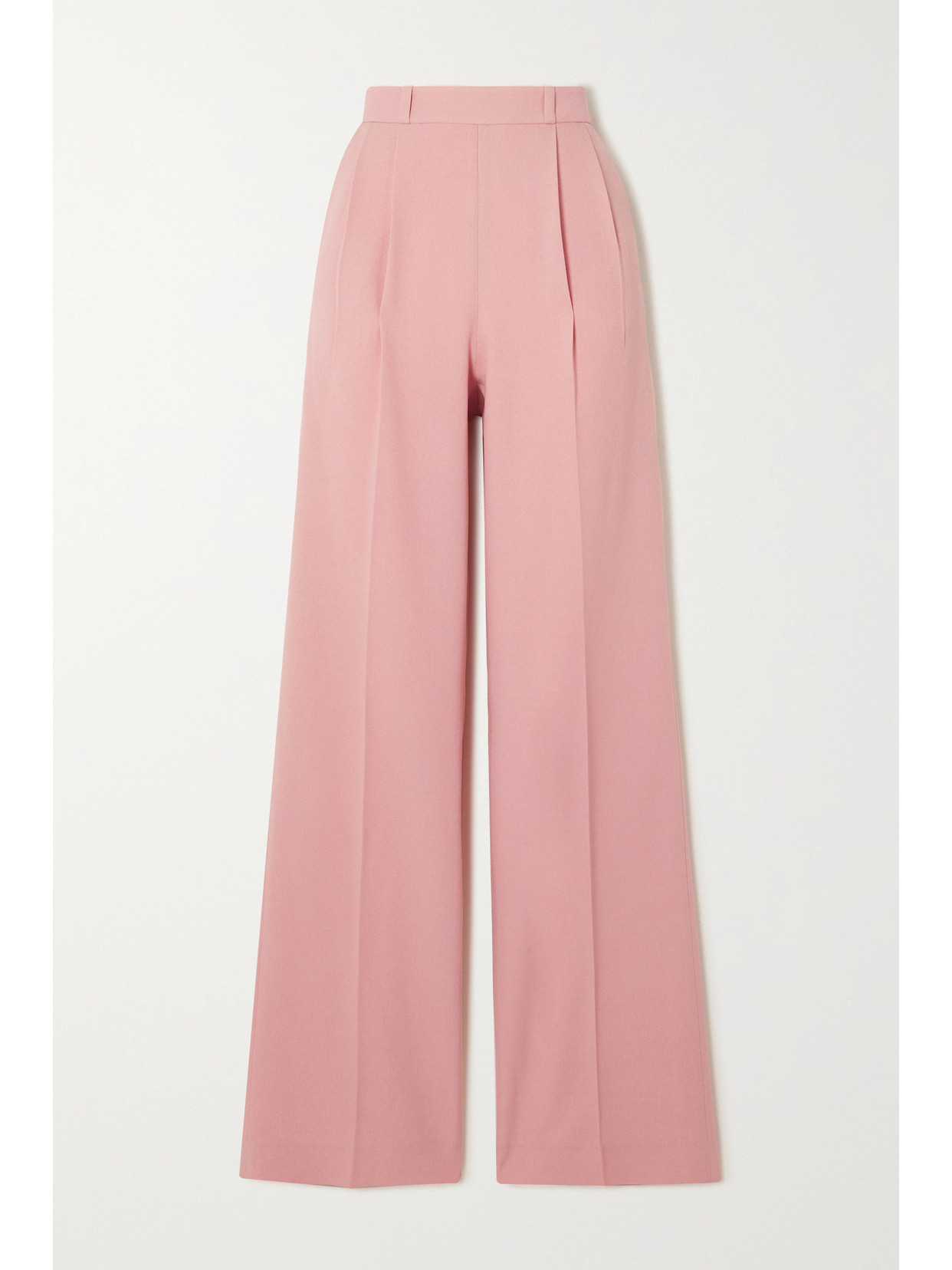 Bouguessa Helena Pleated Crepe Wide-leg Pants - Pink