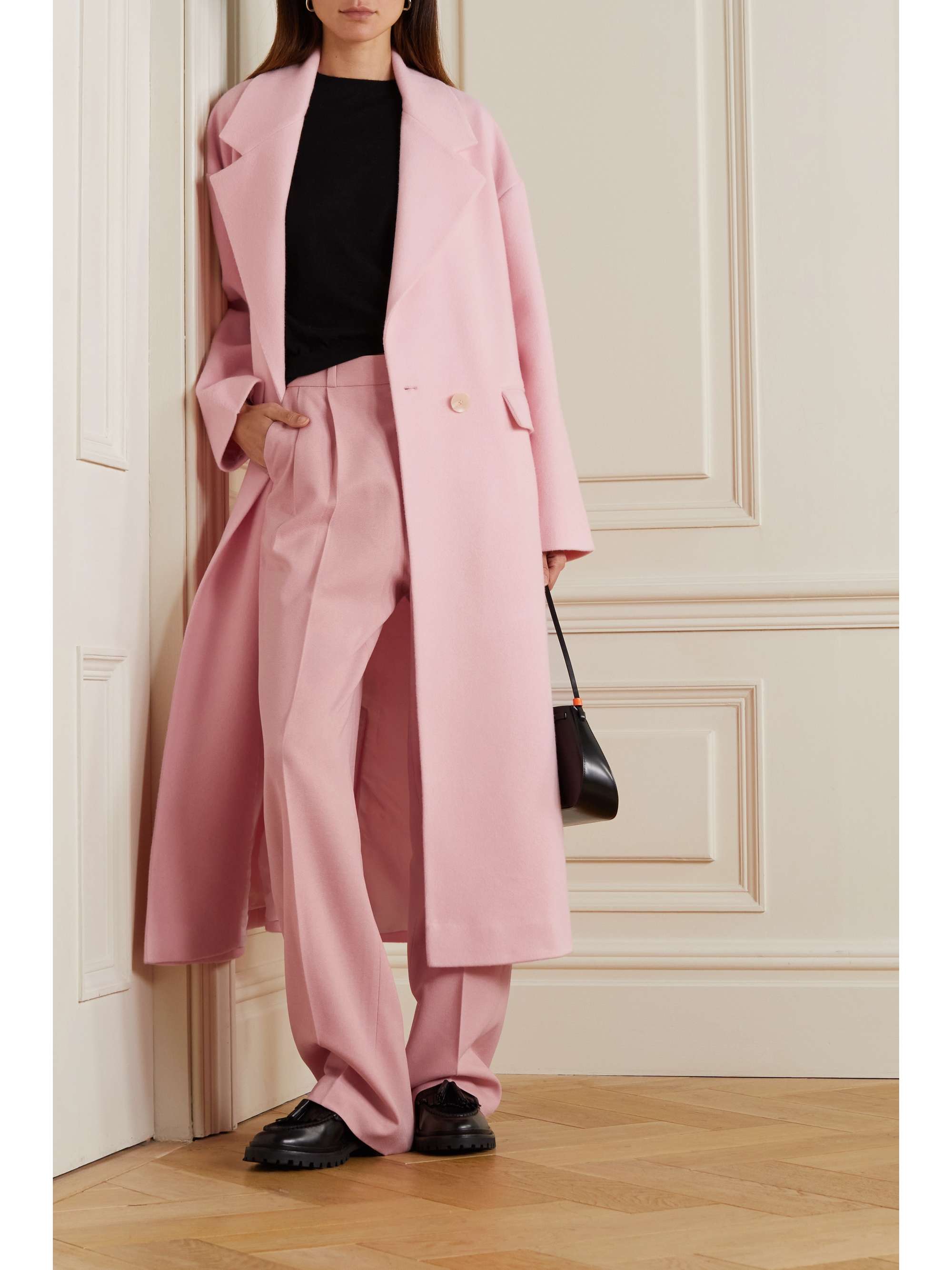 BOUGUESSA Helena pleated crepe wide-leg pants
