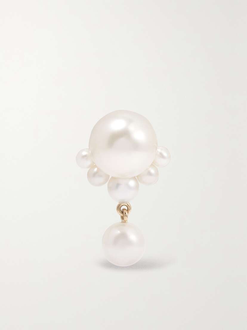 Sophie Bille Brahe Mariage Perle 14-karat Gold Pearl Single Earring