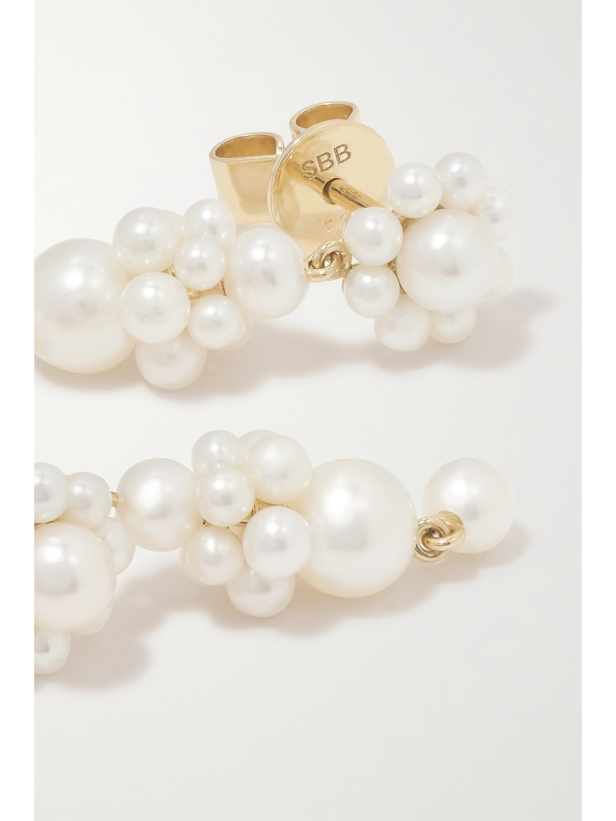 Sophie Bille Brahe Tulipe De Mariage 14-karat Gold Pearl Earrings In Gold
