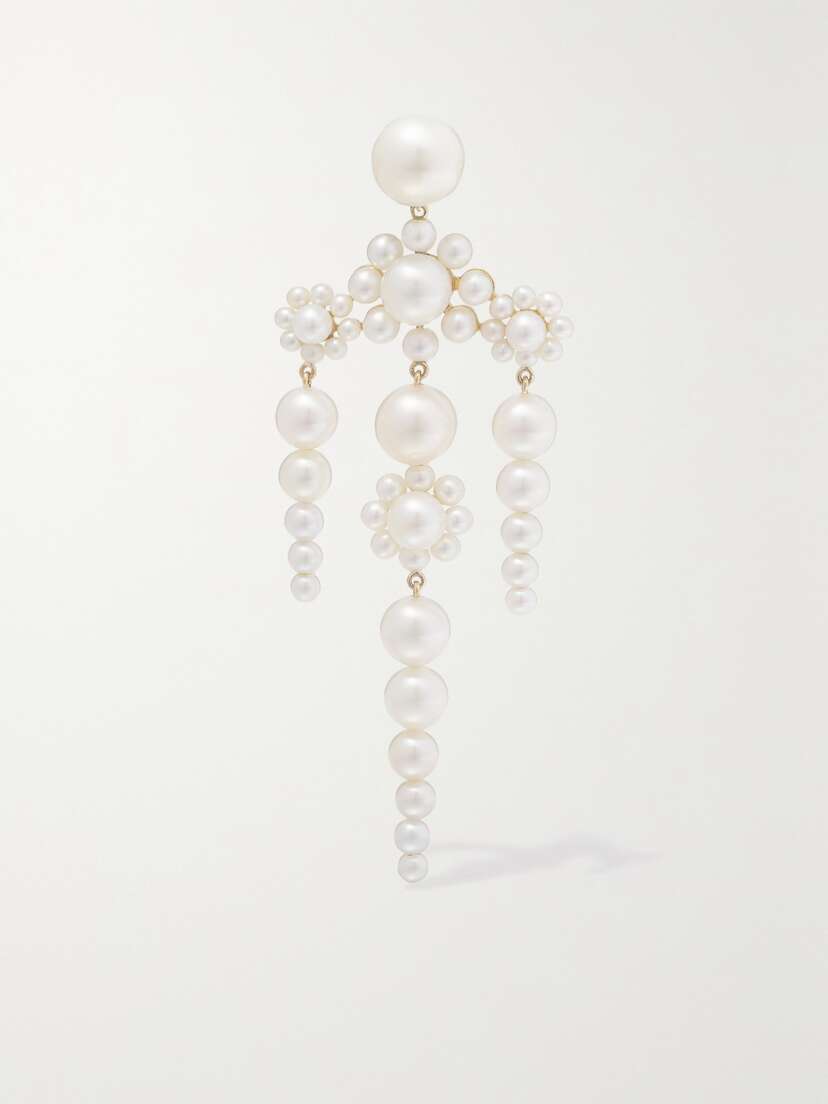 Sophie Bille Brahe Fontaine De Mariage 14-karat Gold Pearl Single Earring