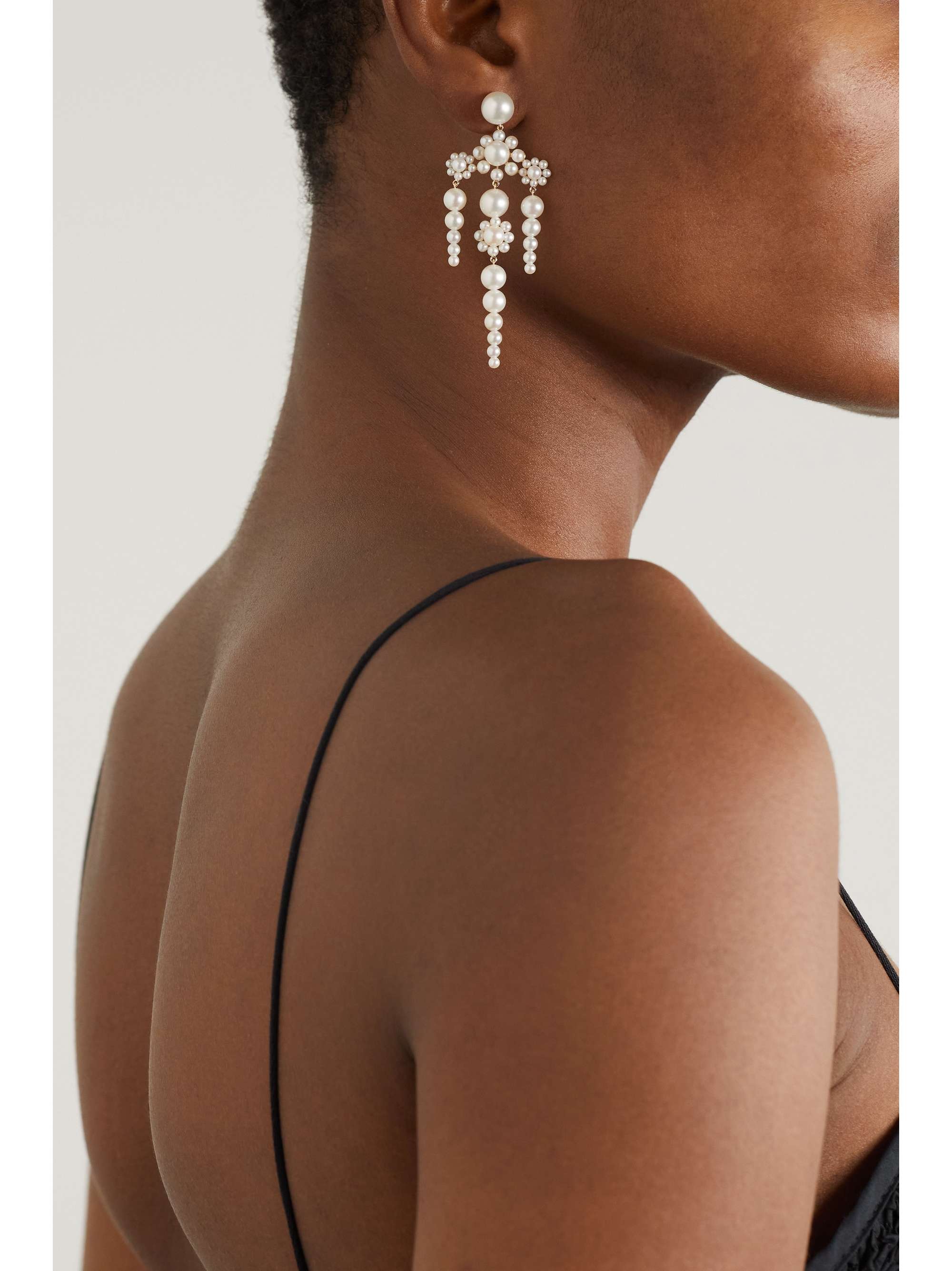 SOPHIE BILLE BRAHE Fontaine de Mariage 14-karat gold pearl single earring