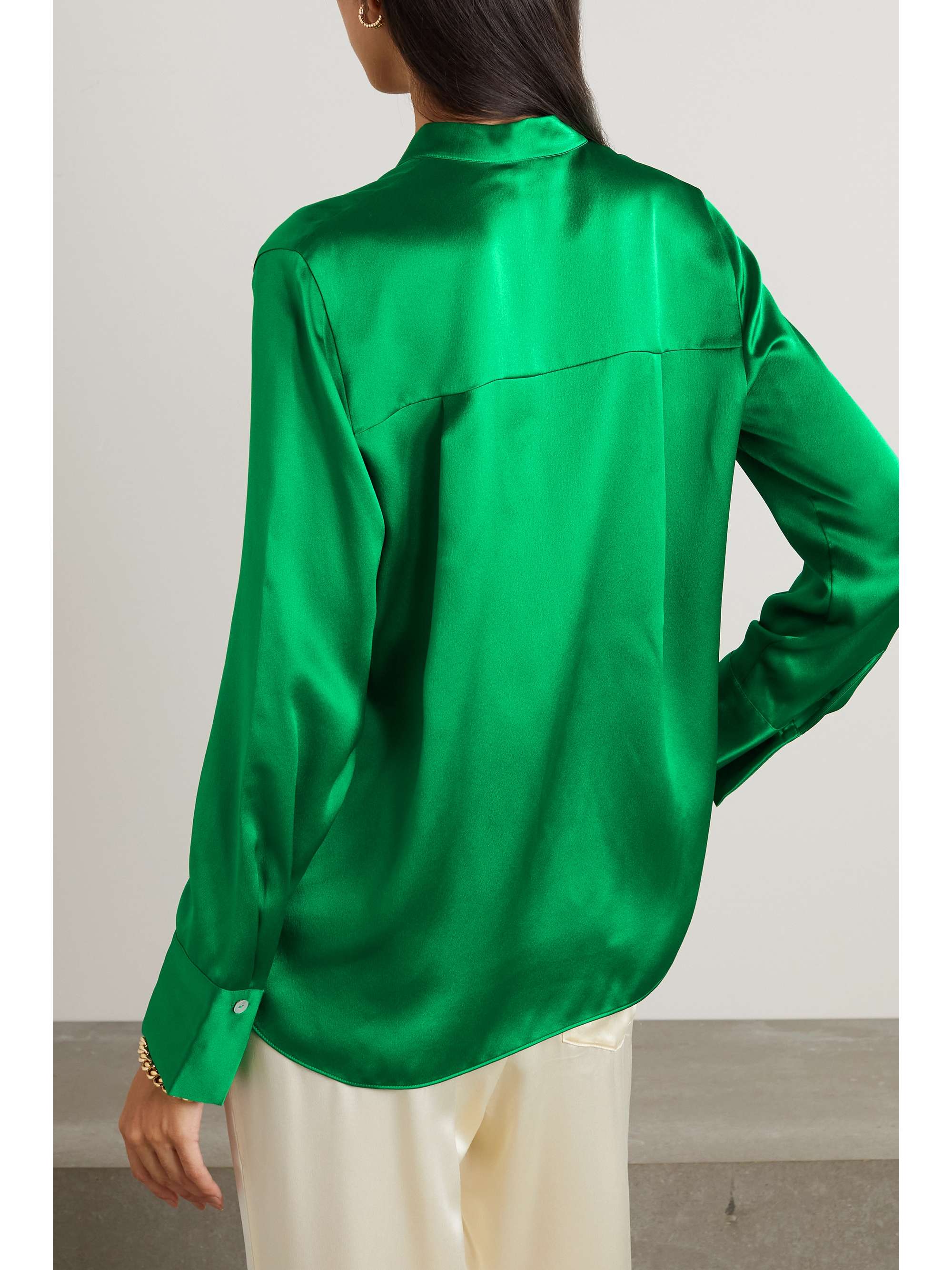 Emerald Silksatin blouse VINCE NETAPORTER