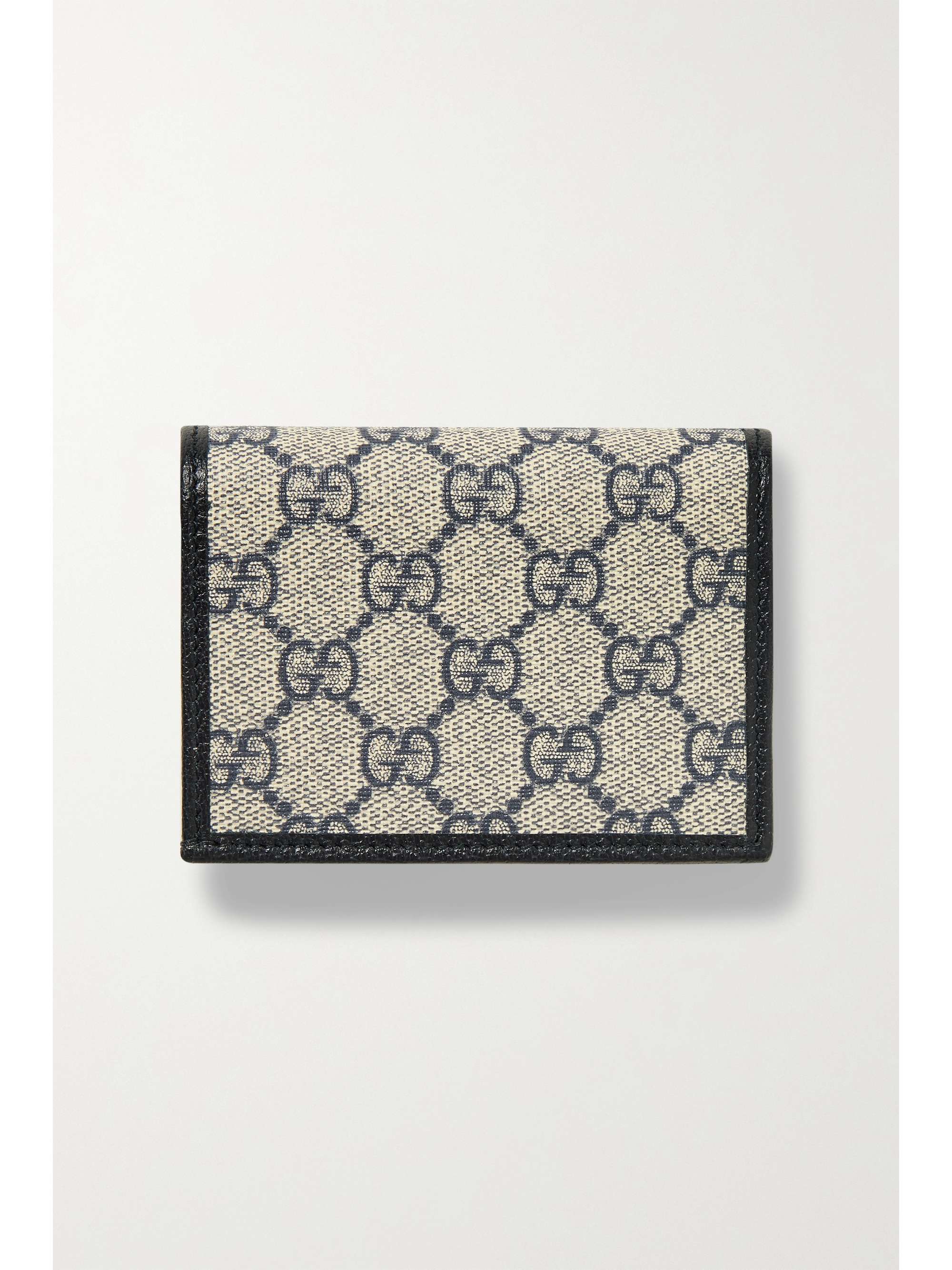GUCCI Horsebit 1955 leather-trimmed printed coated-canvas wallet
