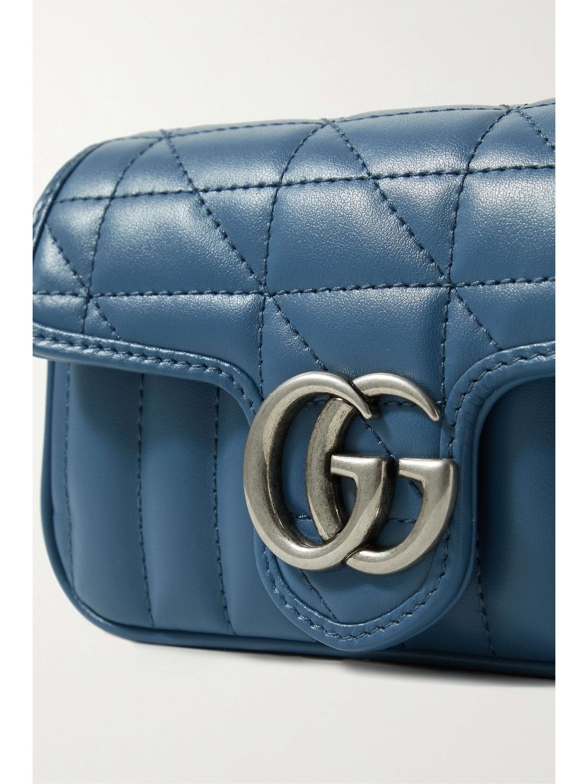 Blue GG Marmont super mini quilted 