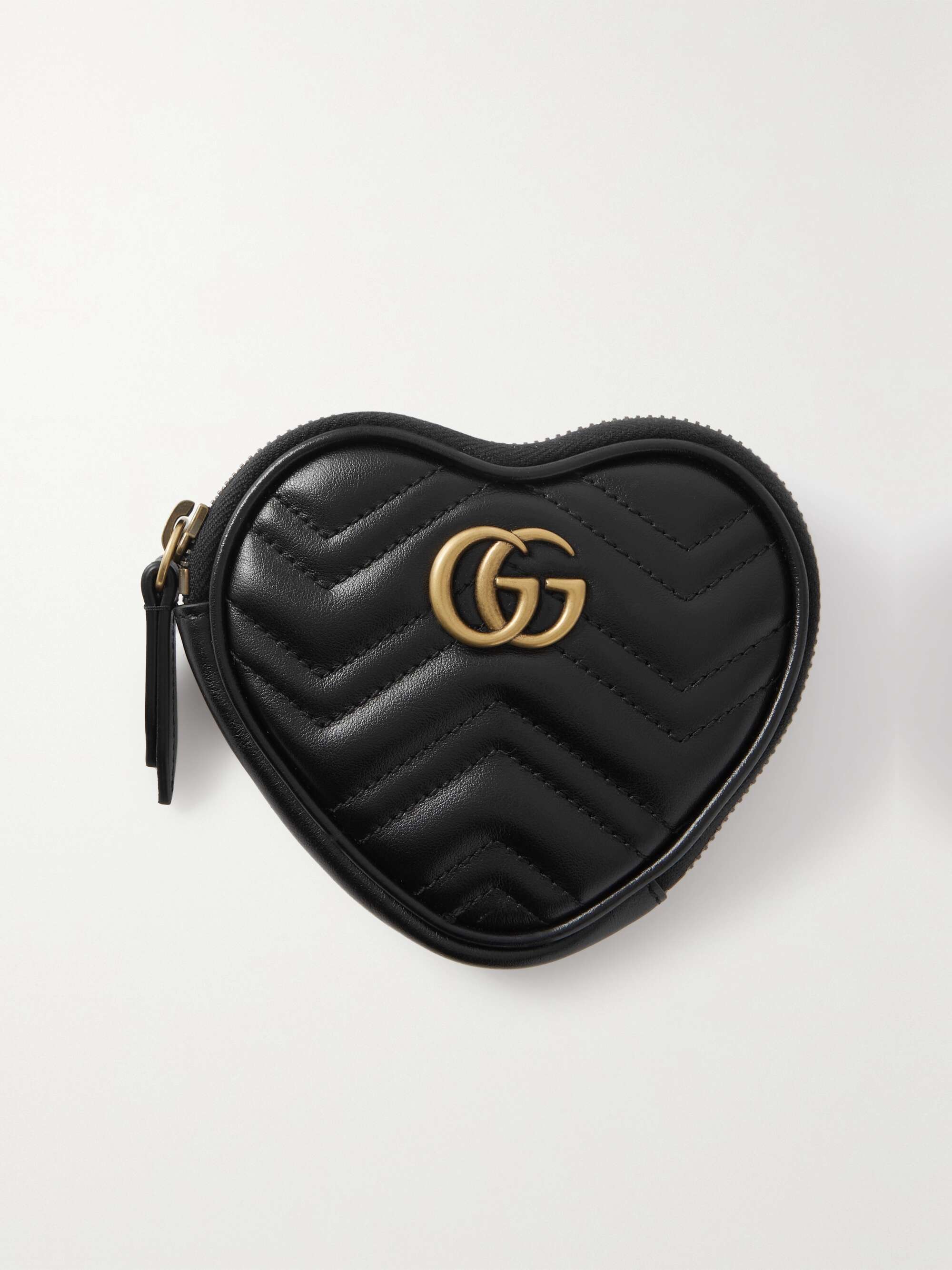 GUCCI GG Marmont Mini Round Leather Coin Purse Red 575160