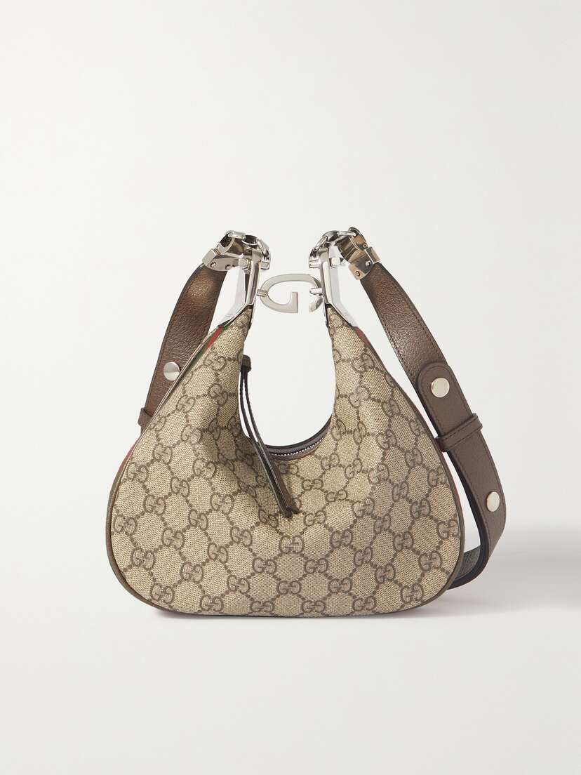 Gucci Attache Small Leather-trimmed Printed Coated-canvas Shoulder Bag