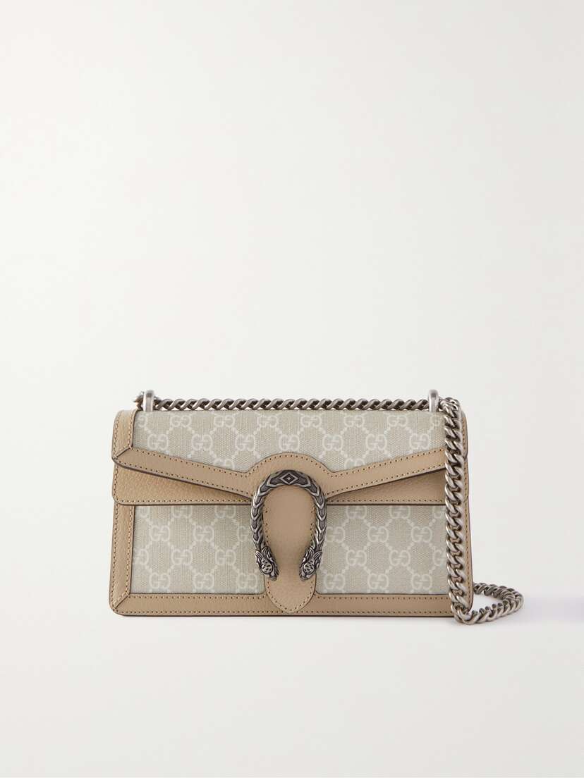 Gucci Dionysus Small Leather-trimmed Coated-canvas Shoulder Bag