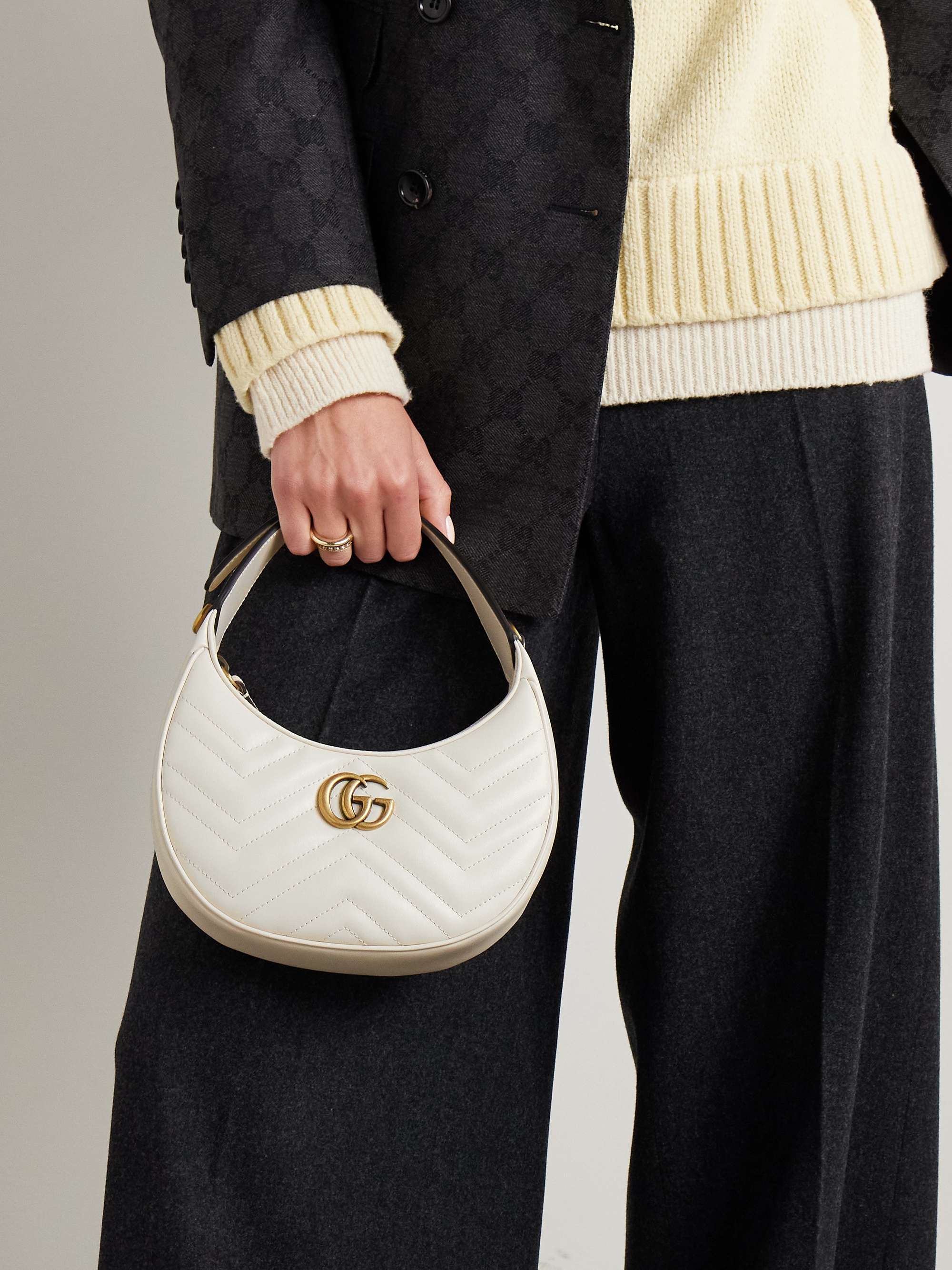 GG Marmont half-moon-shaped mini bag