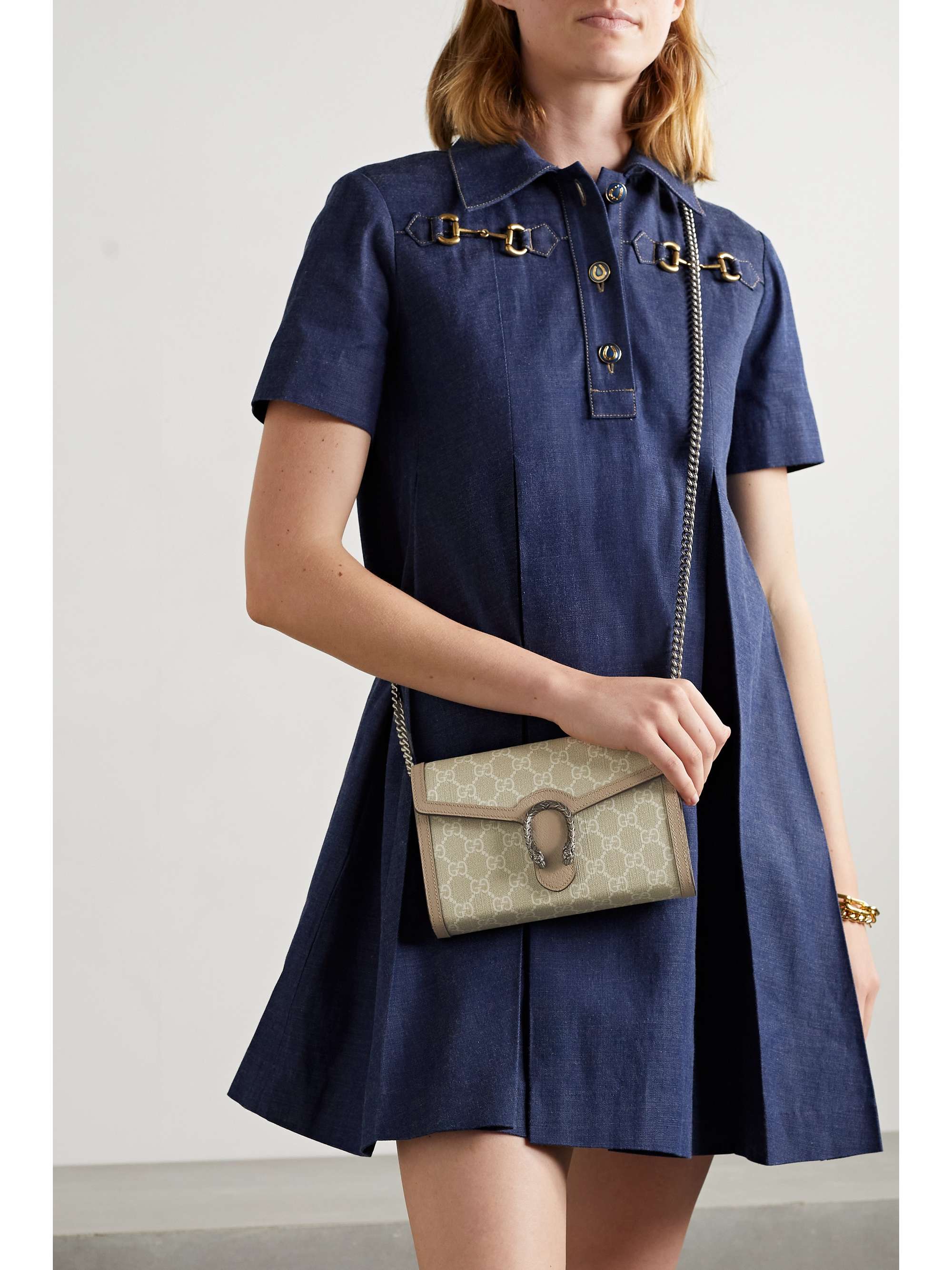 GUCCI Dionysus printed coated-canvas shoulder bag