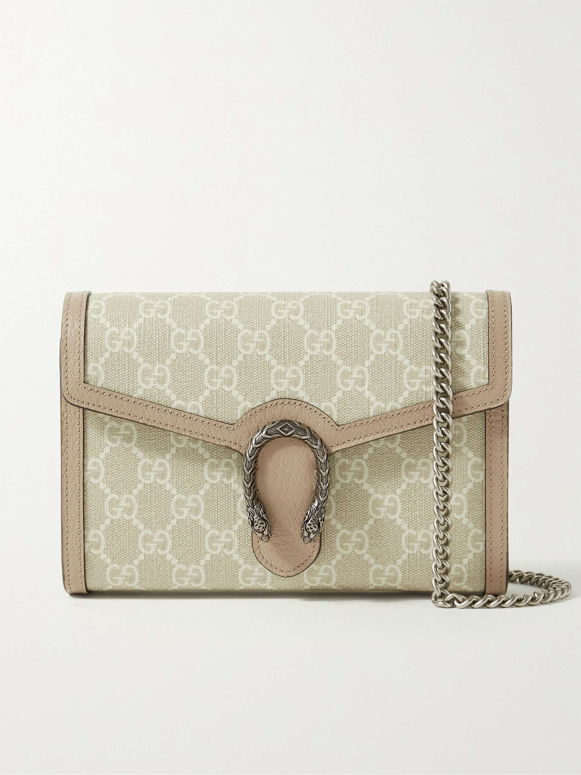 Beige Sac porté épaule en toile enduite imprimée Dionysus | NET-A-PORTER | GUCCI | NET-A-PORTER