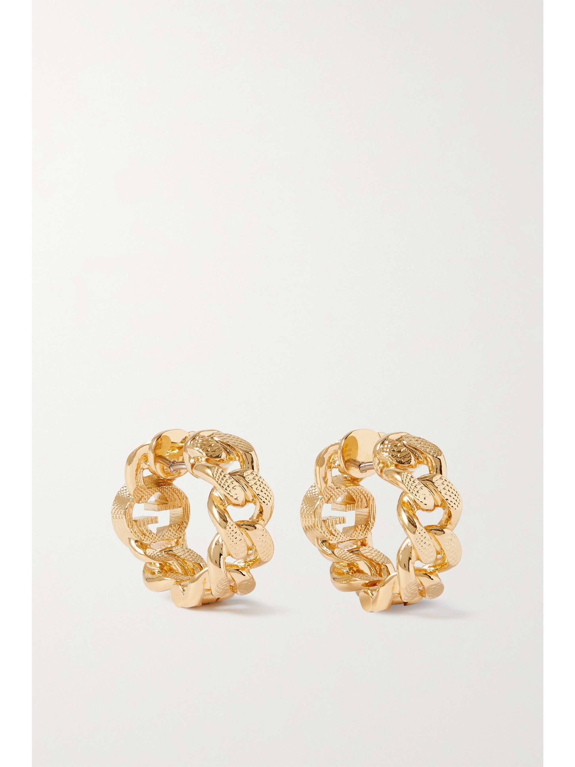 GUCCI Gold-tone hoop earrings